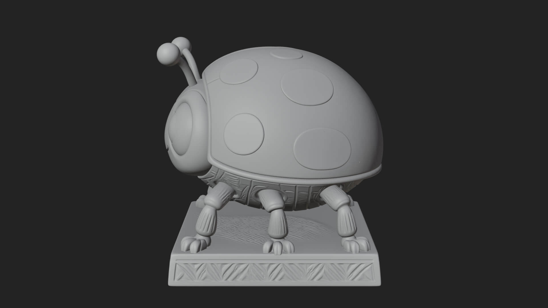 Ladybug Beetle Statue Design 8 3D Print Model 3D Model