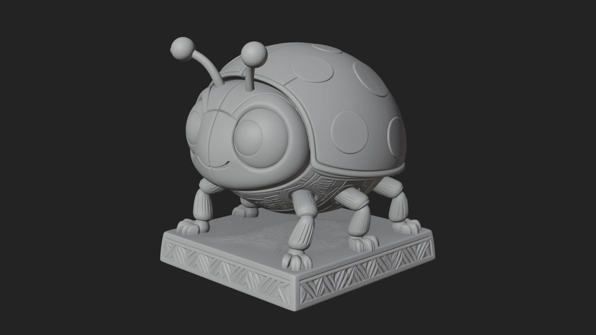 Ladybug Beetle Statue Design 8 3D Print Model 3D Model