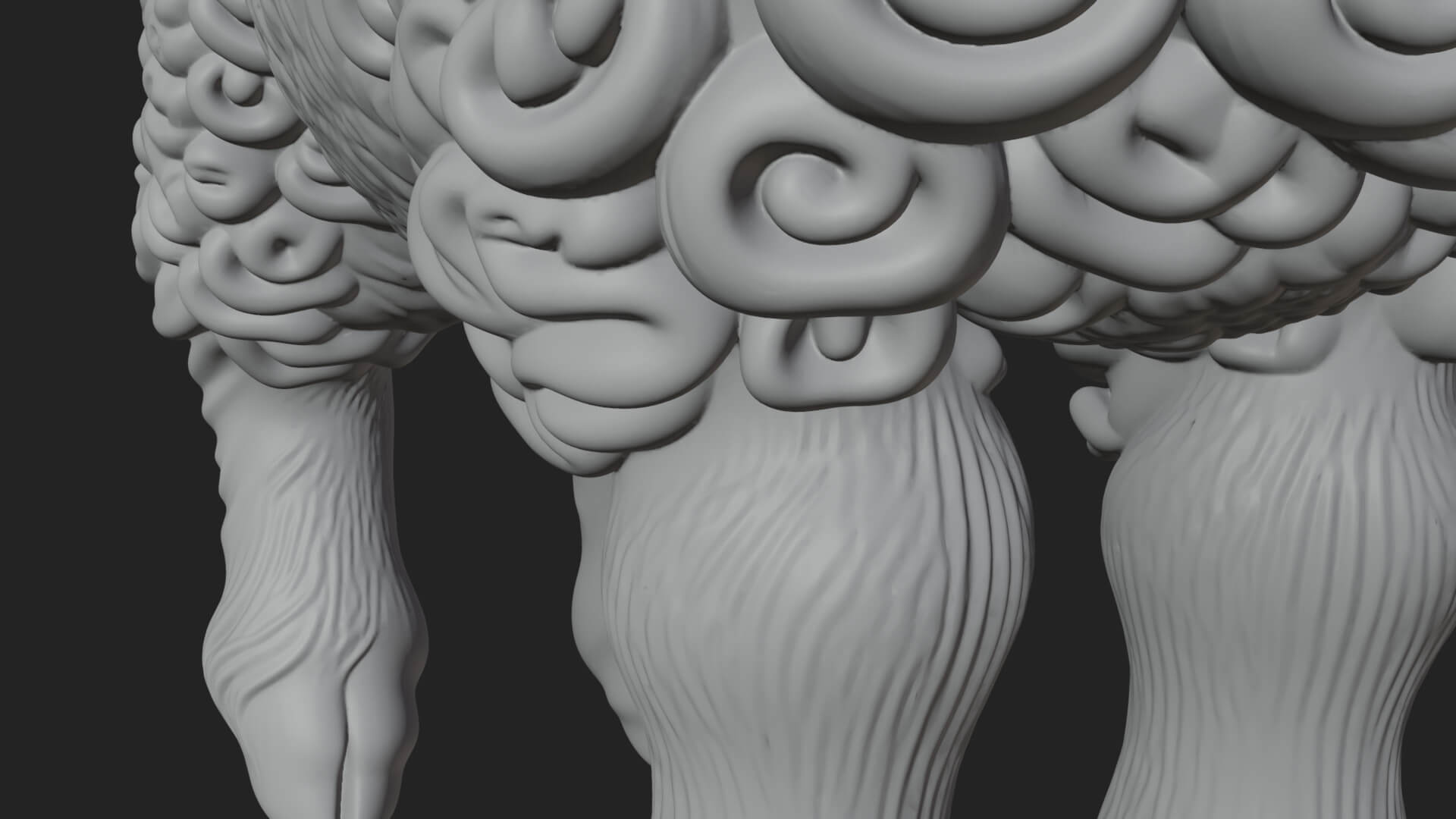 Lamb with Flower Crown Statue Design 2 3D Print Model 3D Model