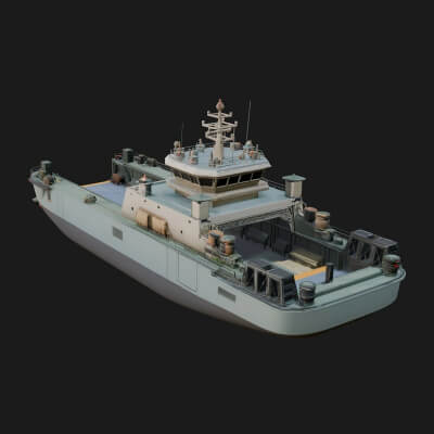 Landing Craft Model Design 5 3D Print Model