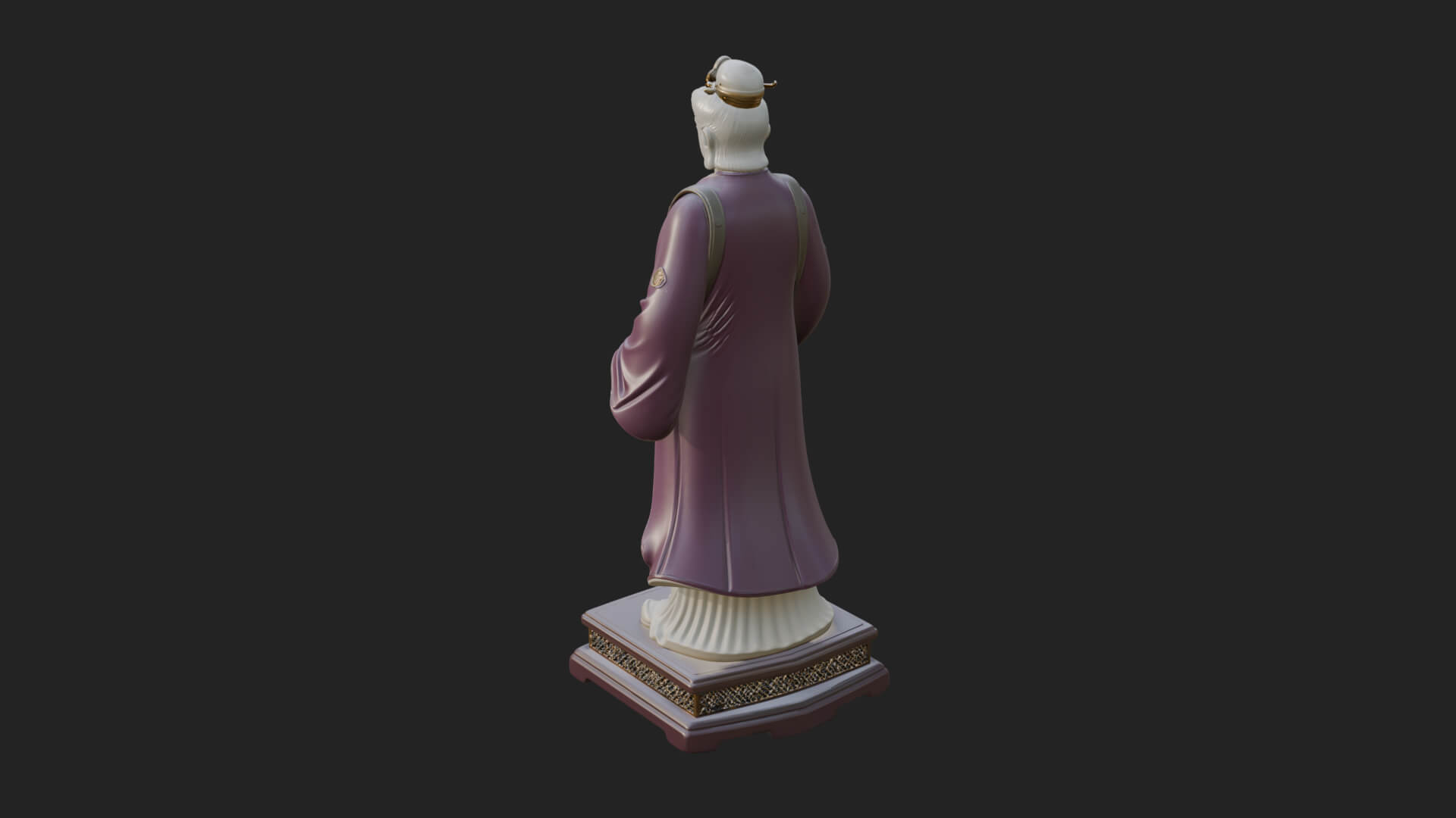 Lantern Holding Lady Statue Design 1 3D Print Model 3D Model