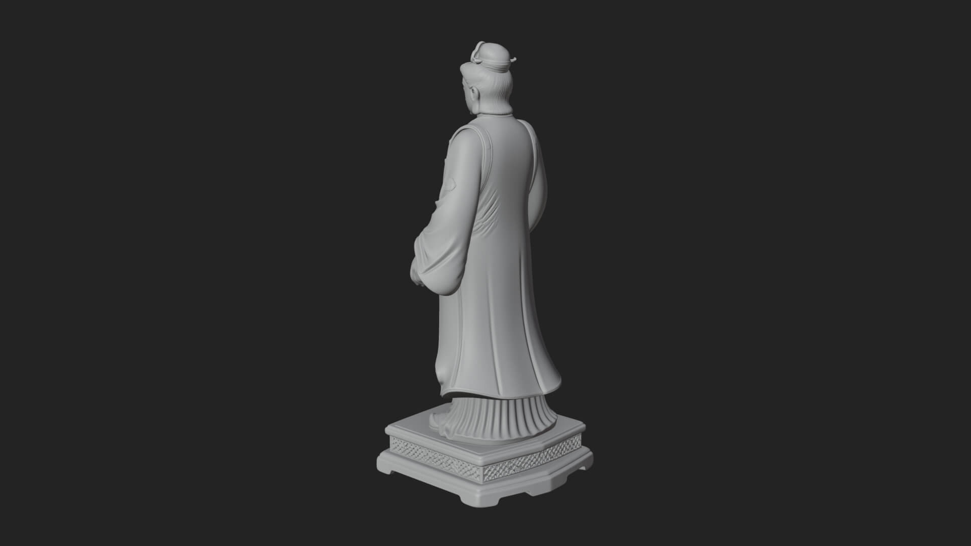 Lantern Holding Lady Statue Design 1 3D Print Model 3D Model