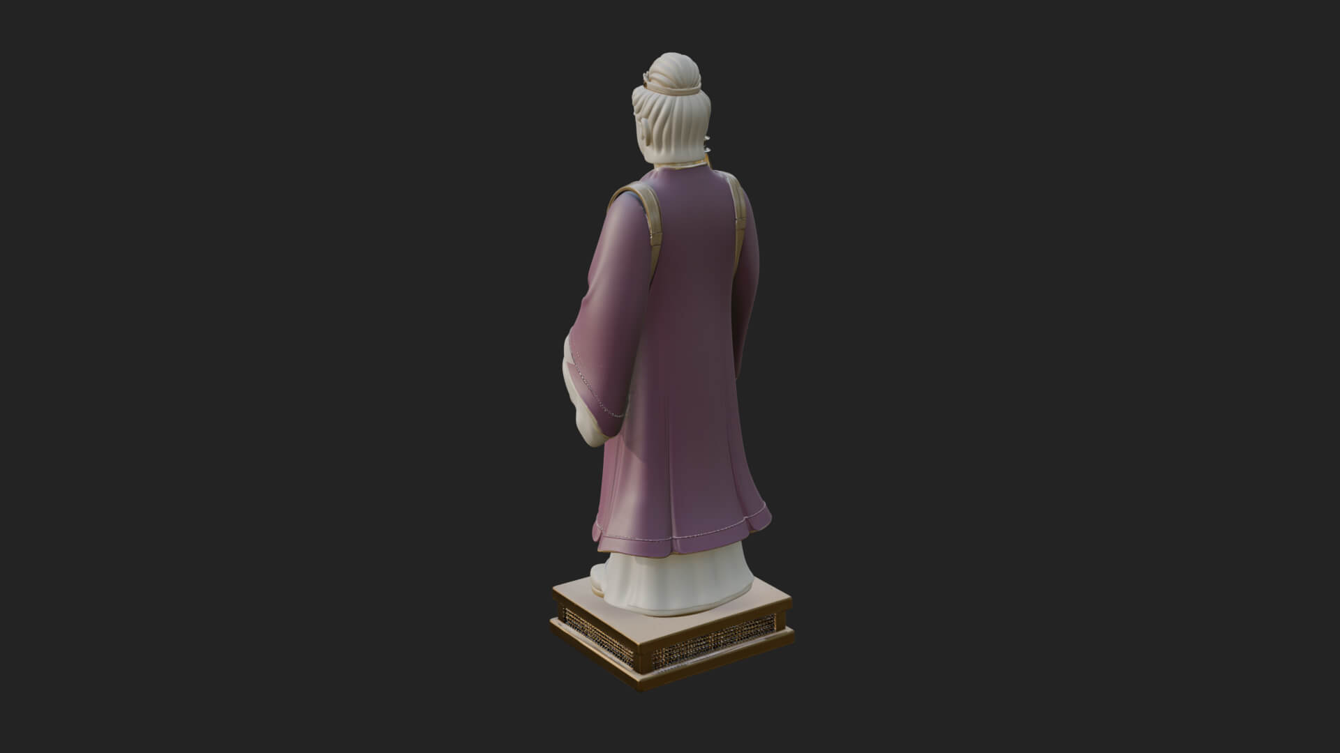 Lantern Holding Lady Statue Design 2 3D Print Model 3D Model