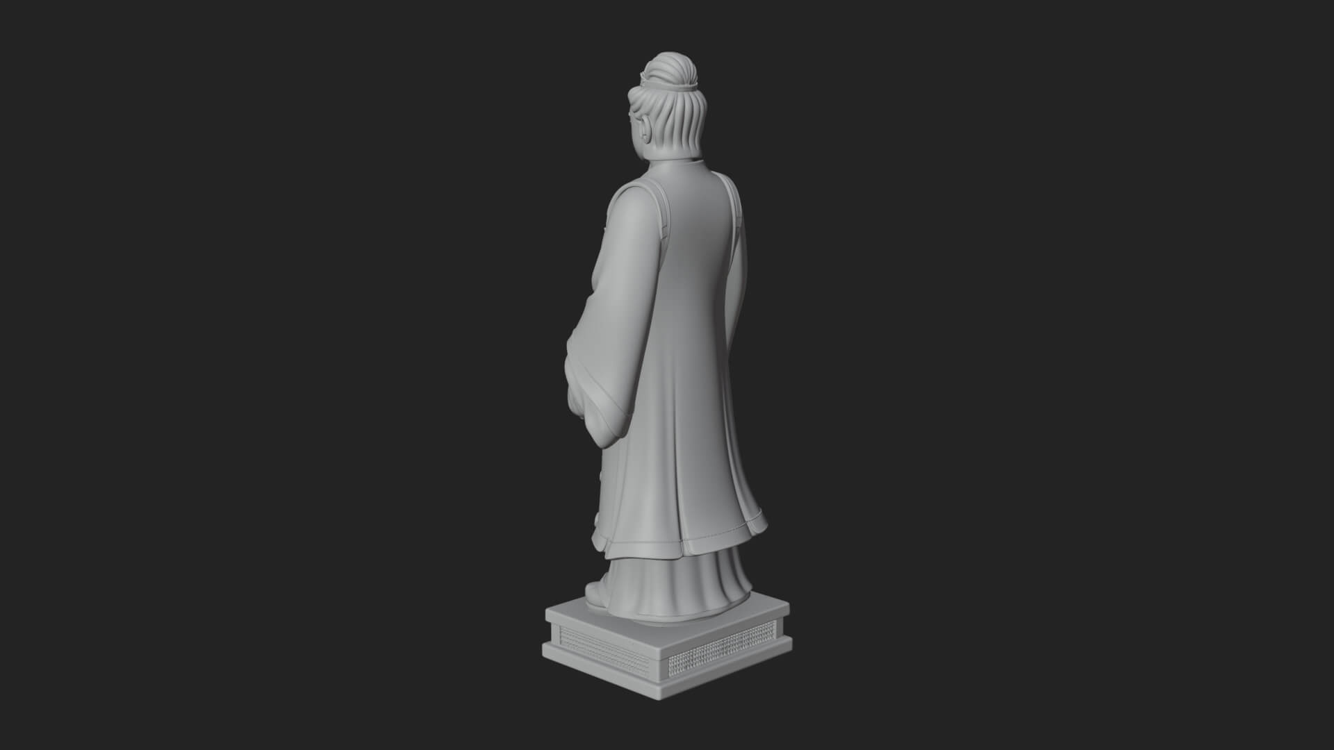 Lantern Holding Lady Statue Design 2 3D Print Model 3D Model