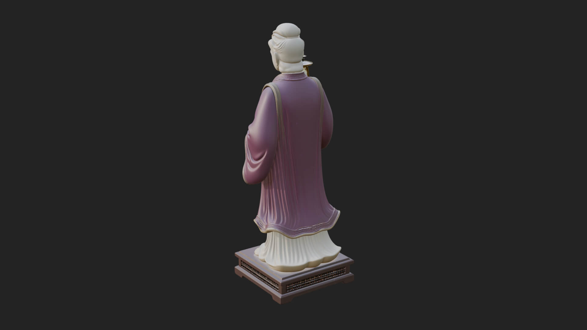 Lantern Holding Lady Statue Design 3 3D Print Model 3D Model