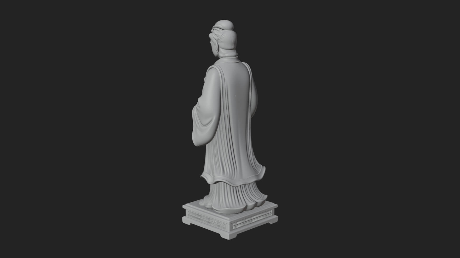 Lantern Holding Lady Statue Design 3 3D Print Model 3D Model