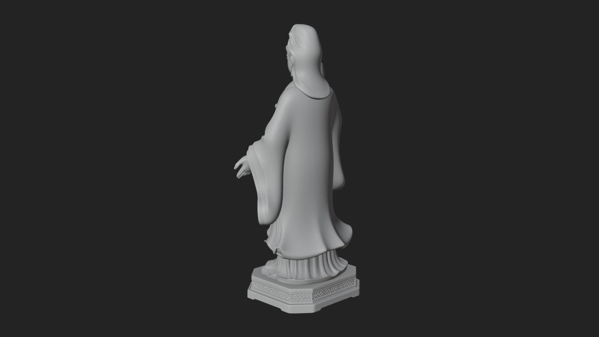 Lantern Holding Lady Statue Design 4 3D Print Model 3D Model