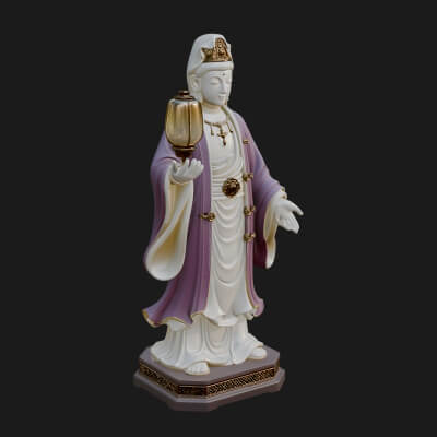 Lantern Holding Lady Statue Design 4 3D Print Model
