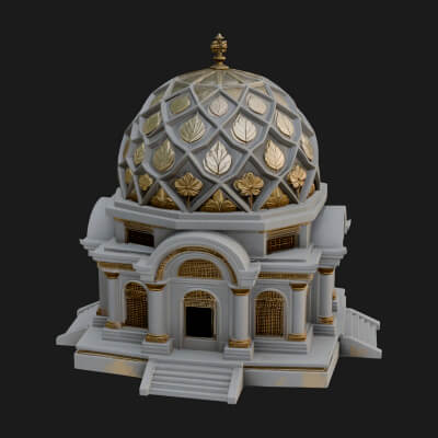 Lattice Dome Shrine Temple Design 1 3D Print Model