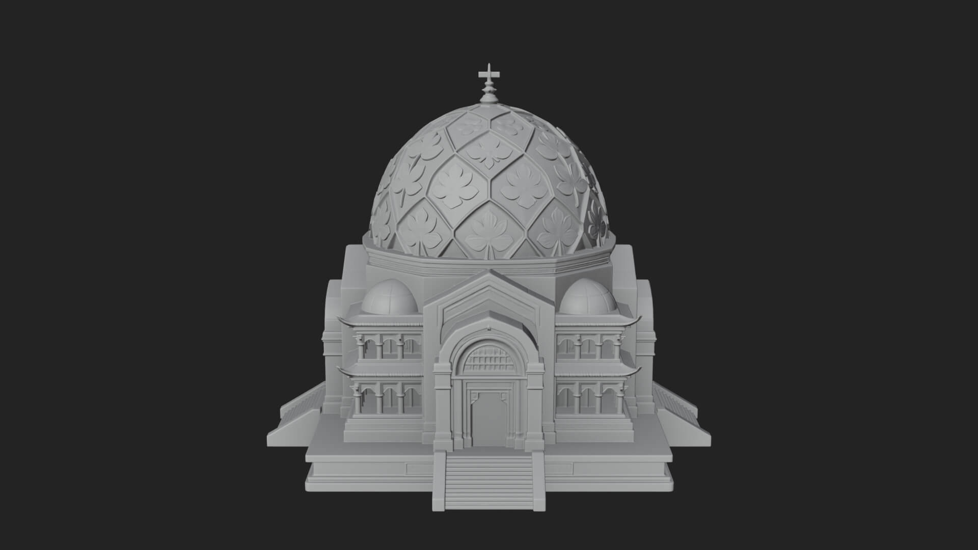 Lattice Dome Shrine Temple Design 2 3D Print Model 3D Model