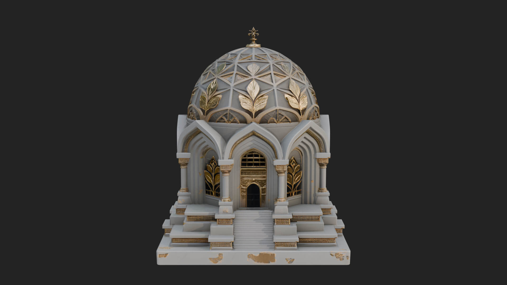 Lattice Dome Shrine Temple Design 3 3D Print Model 3D Model