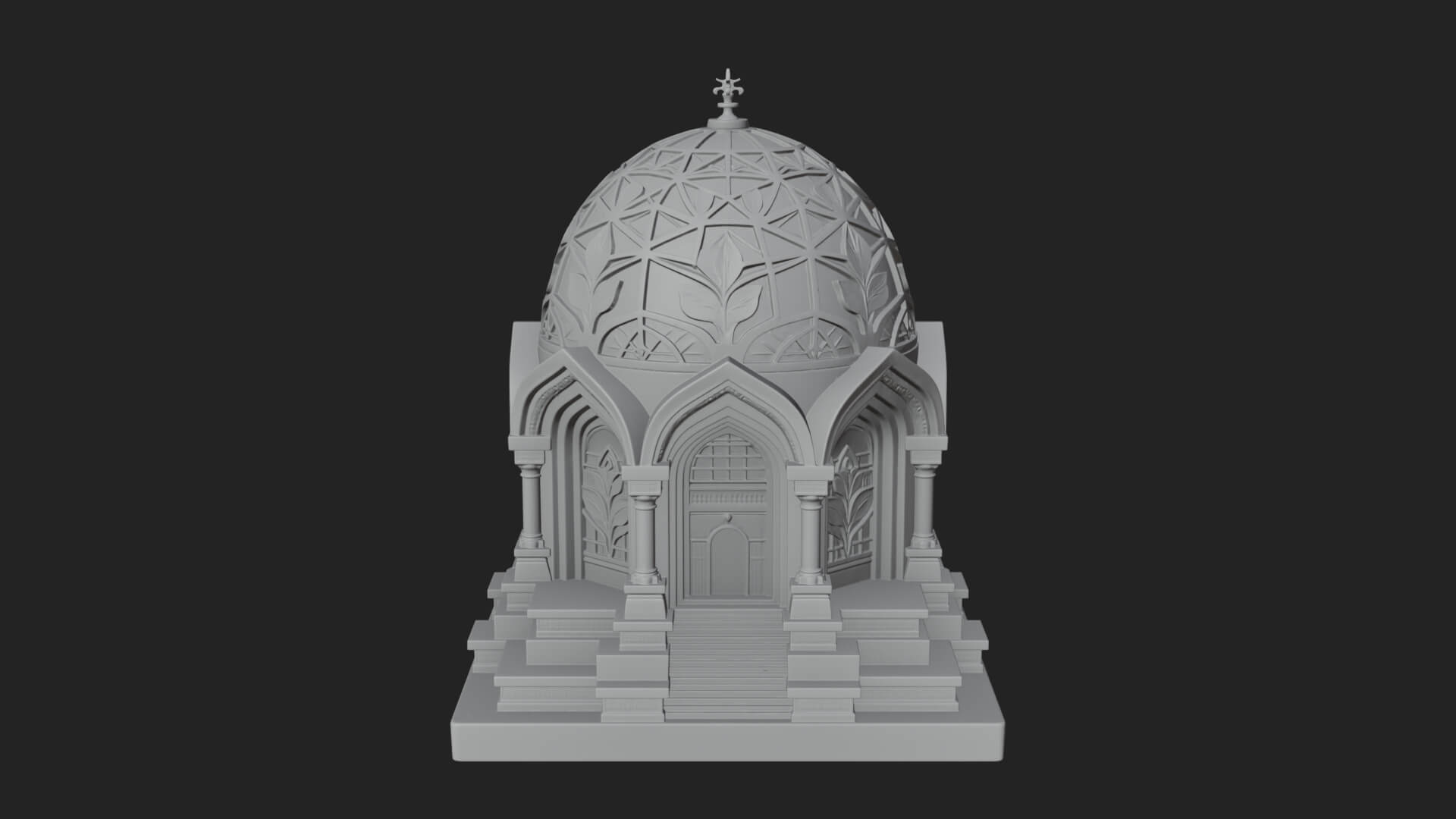 Lattice Dome Shrine Temple Design 3 3D Print Model 3D Model