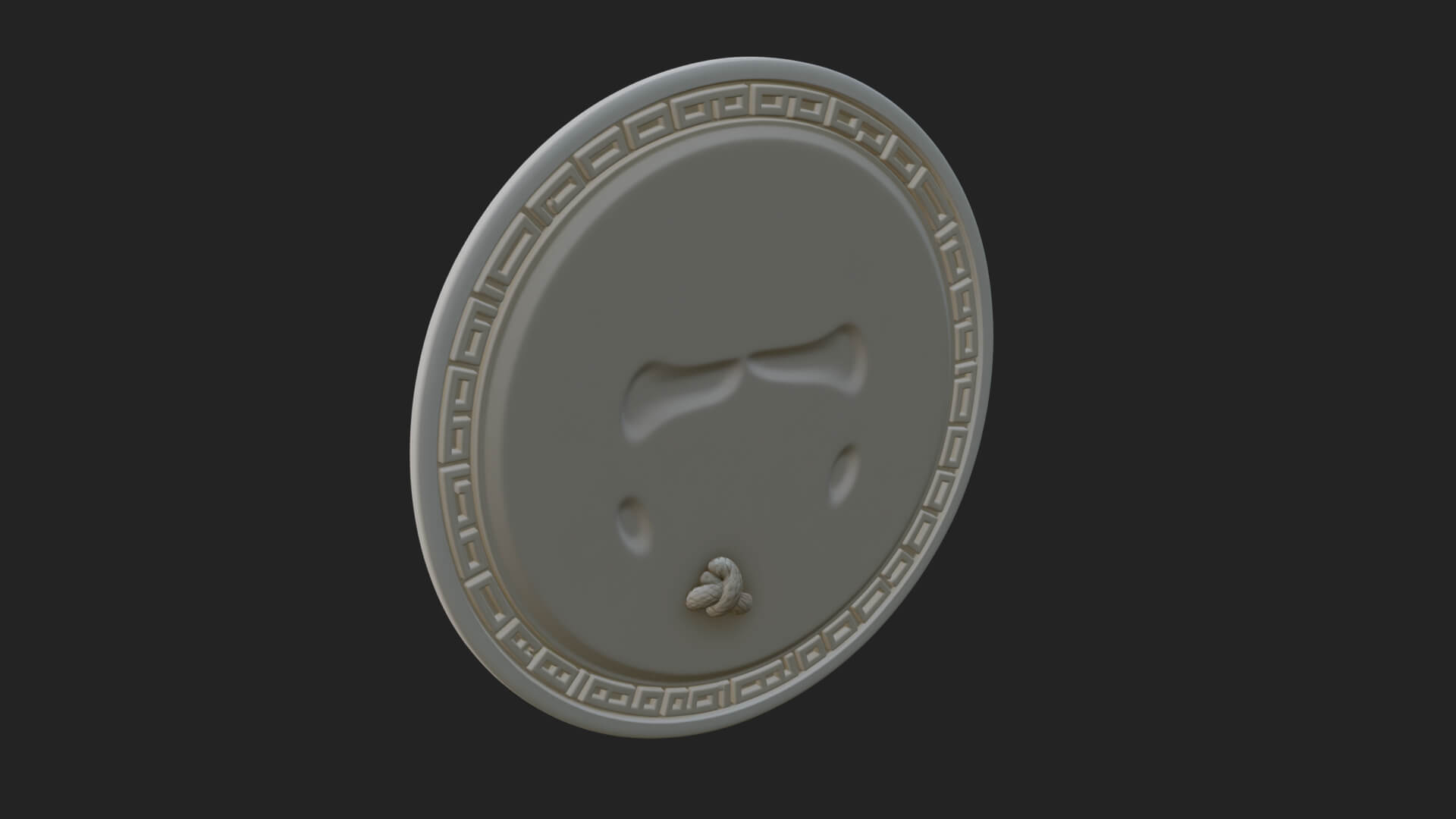 Laurel Wreath Oval Plaque Design 7 3D Print Model 3D Model