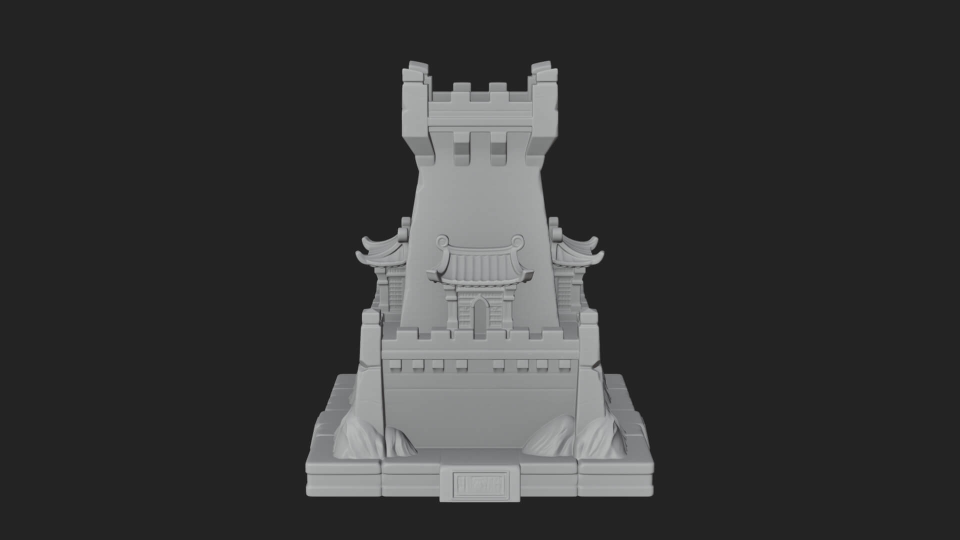 Lava Vein Fortress Tower Design 2 3D Print Model 3D Model