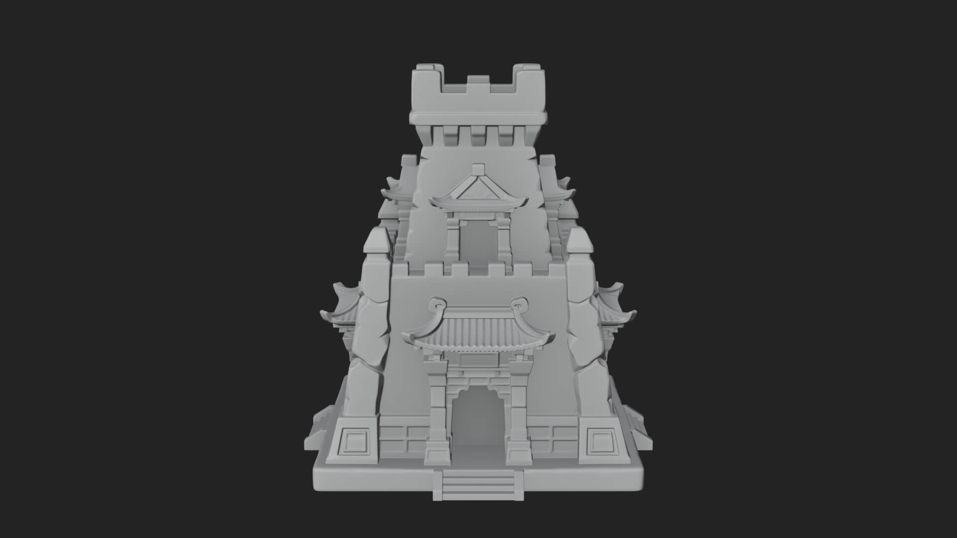 Lava Vein Fortress Tower Design 3 3D Print Model 3D Model