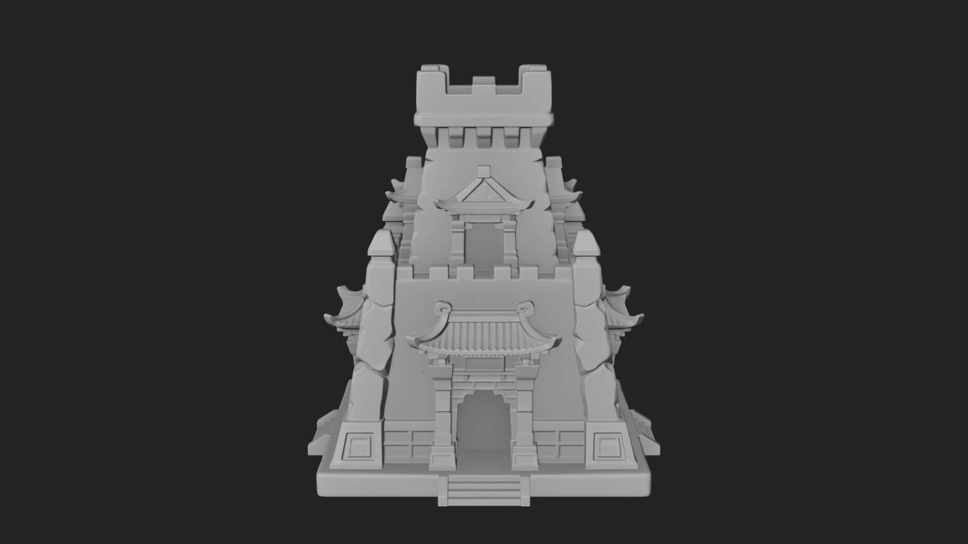 Lava Vein Fortress Tower Design 3 3D Print Model 3D Model