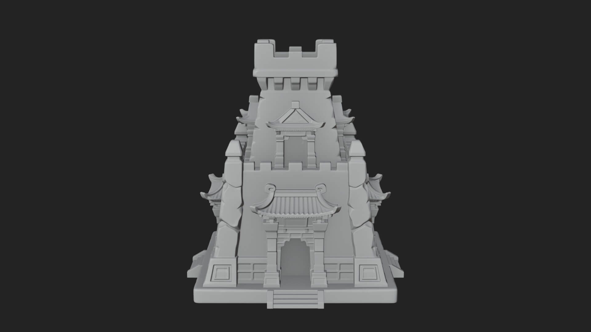 Lava Vein Fortress Tower Design 3 3D Print Model 3D Model