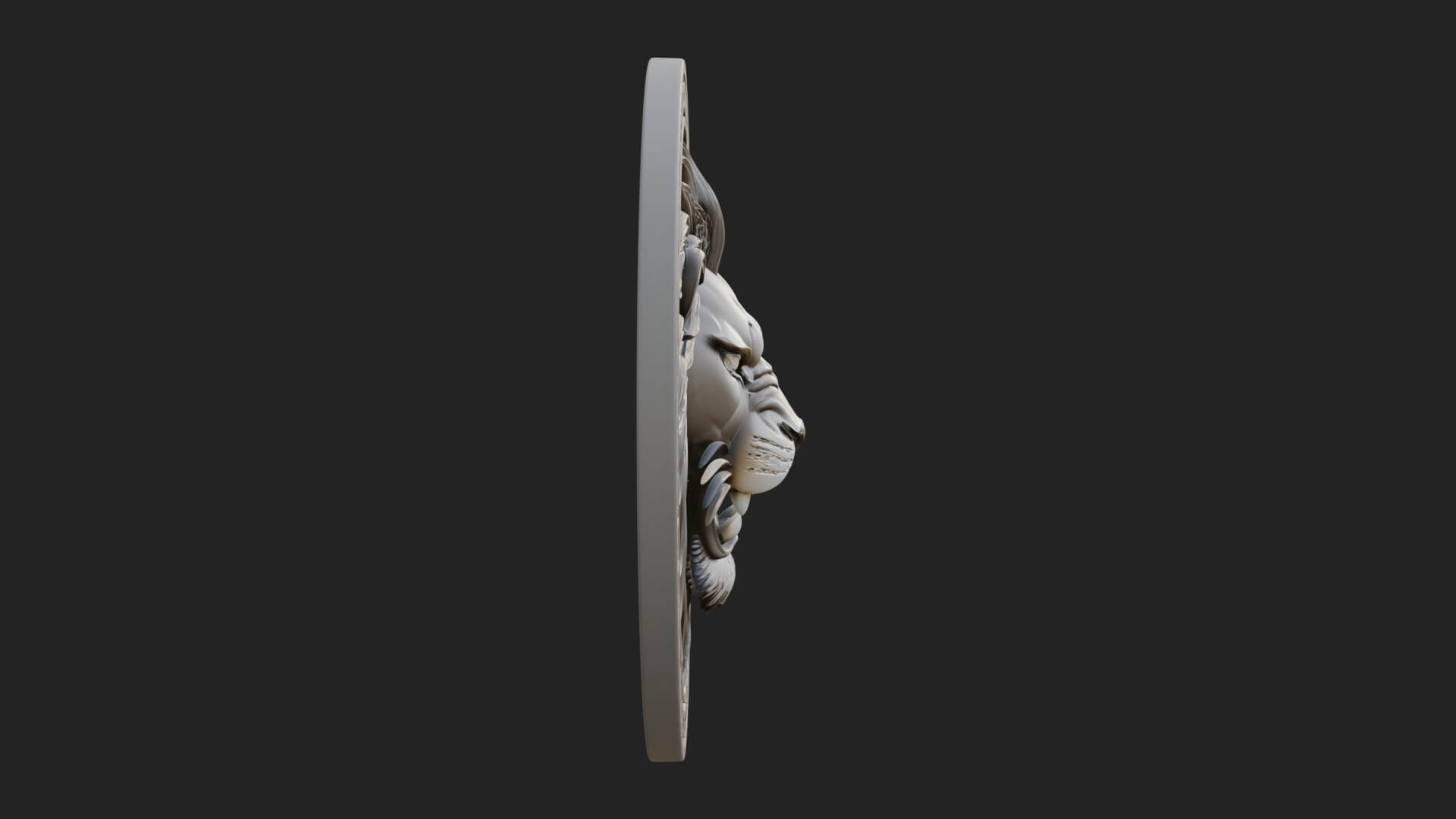 Leo Zodiac Relief Medallion Pendant Design 5 3D Print Model 3D Model
