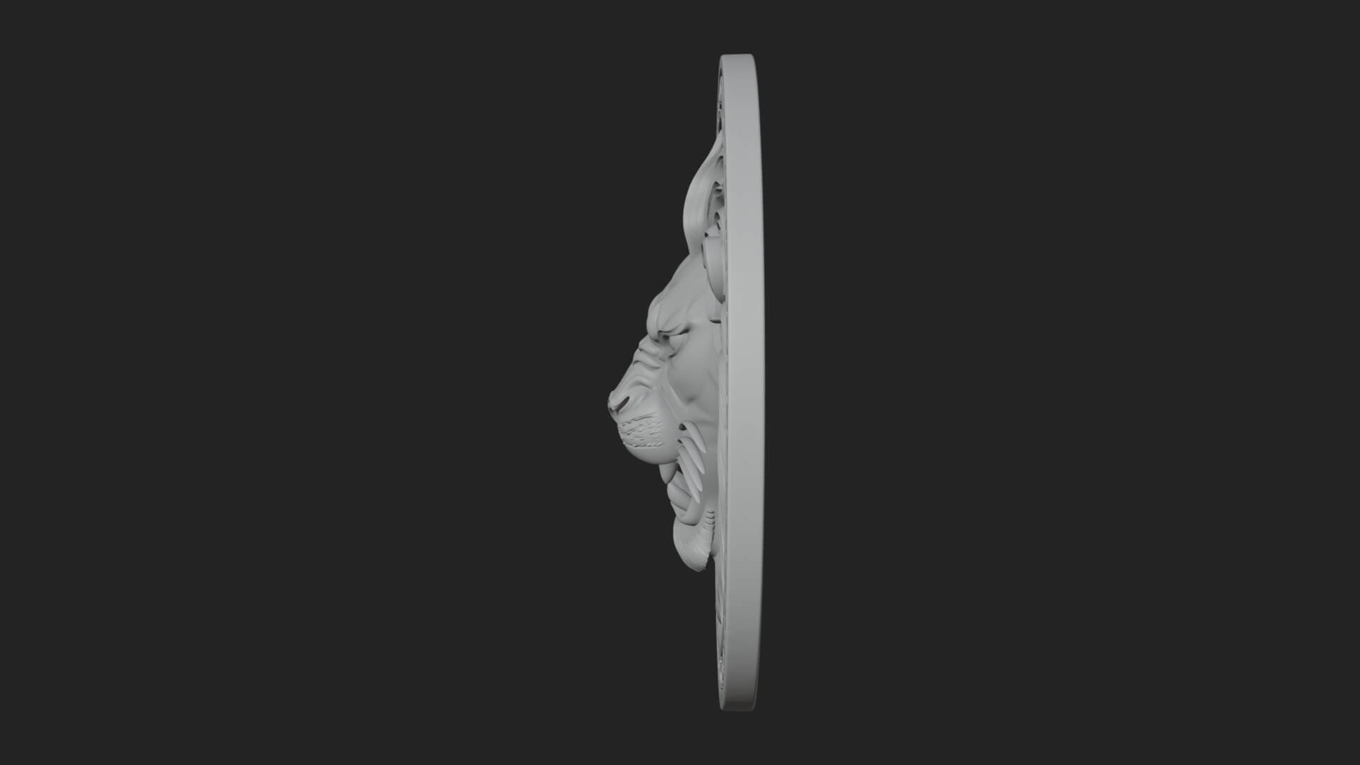 Leo Zodiac Relief Medallion Pendant Design 5 3D Print Model 3D Model