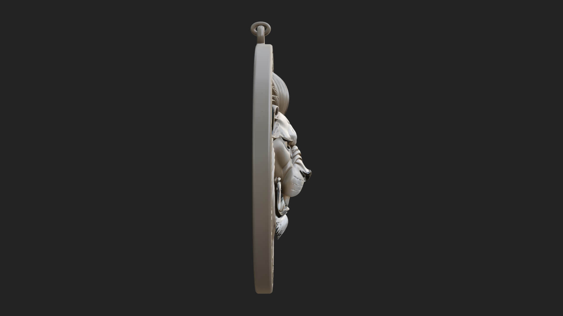 Leo Zodiac Relief Medallion Pendant Design 6 3D Print Model 3D Model