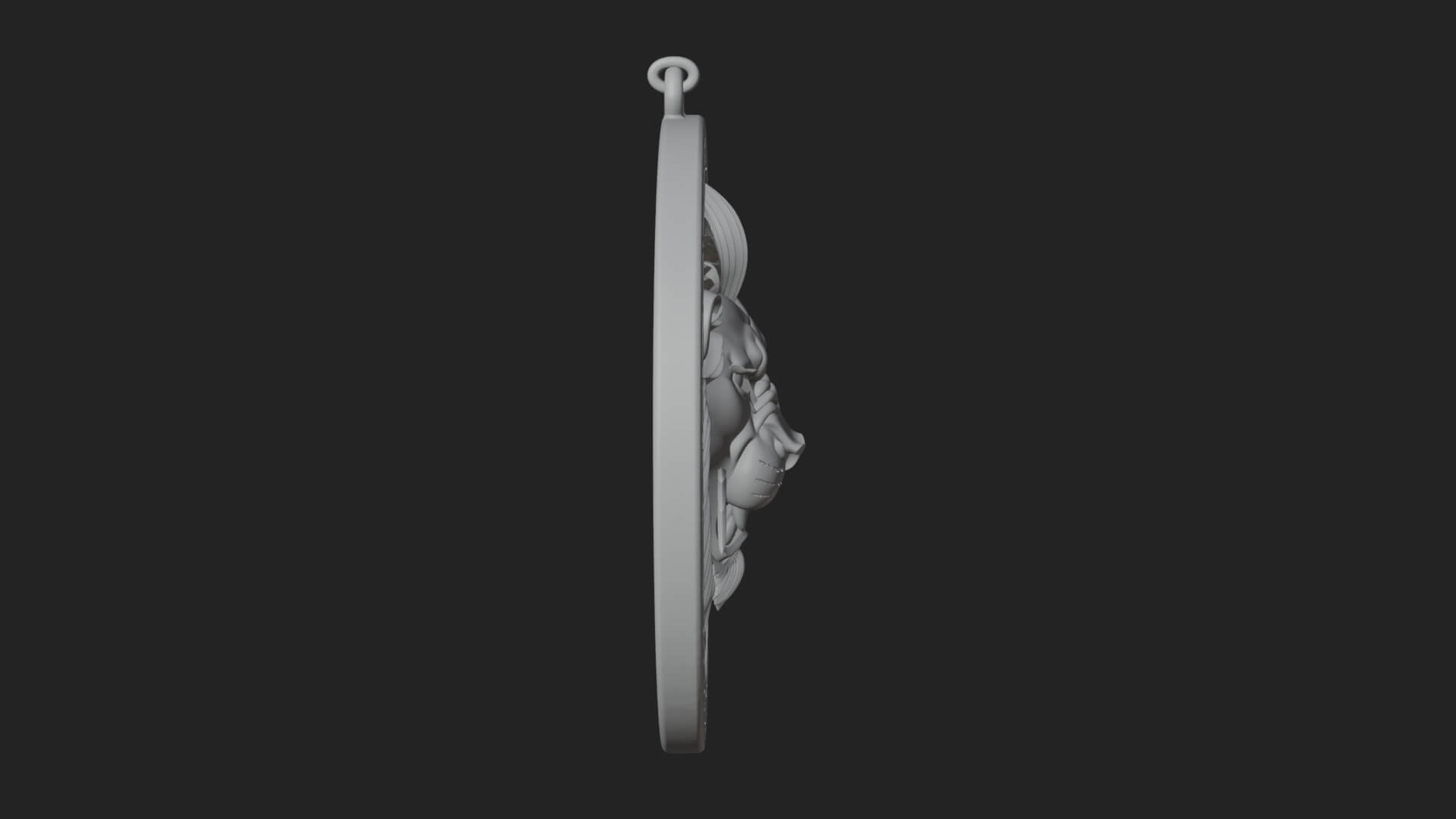 Leo Zodiac Relief Medallion Pendant Design 6 3D Print Model 3D Model