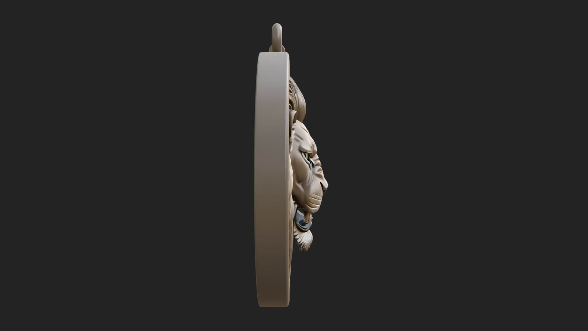 Leo Zodiac Relief Medallion Pendant Design 7 3D Print Model 3D Model