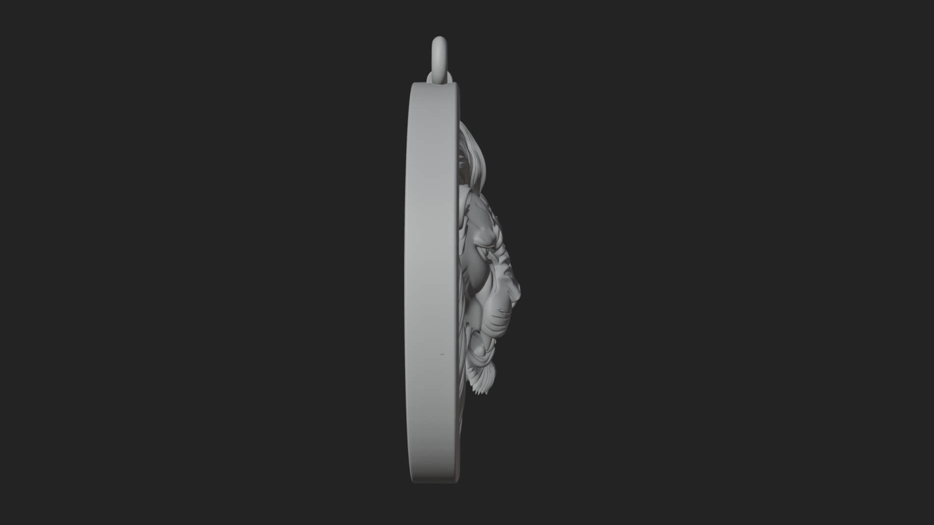 Leo Zodiac Relief Medallion Pendant Design 7 3D Print Model 3D Model