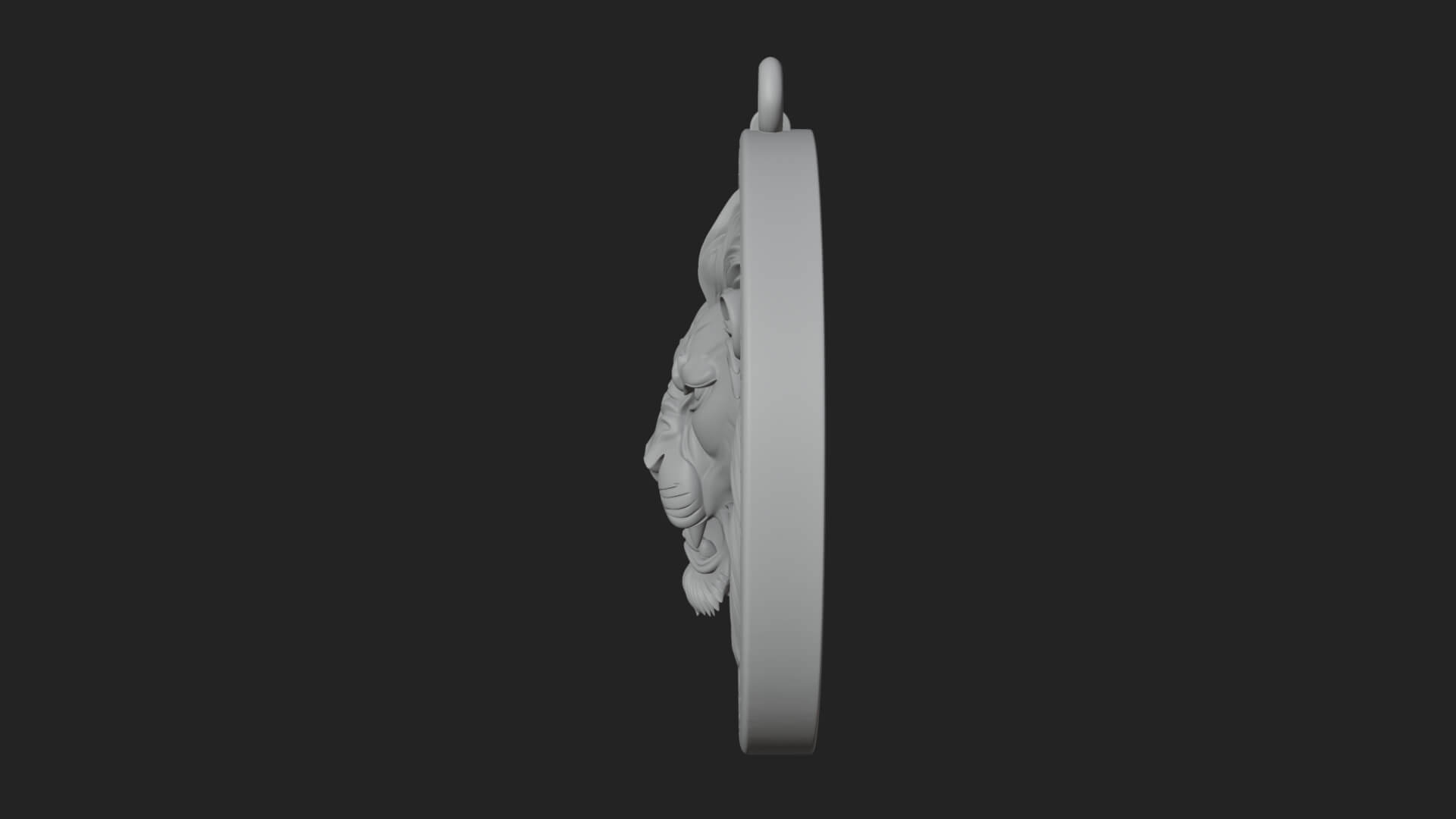 Leo Zodiac Relief Medallion Pendant Design 7 3D Print Model 3D Model