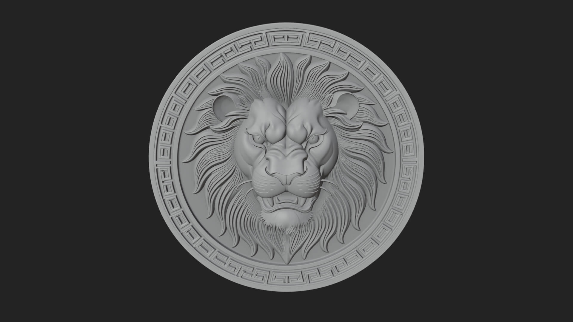 Leo Zodiac Relief Medallion Pendant Design 8 3D Print Model 3D Model