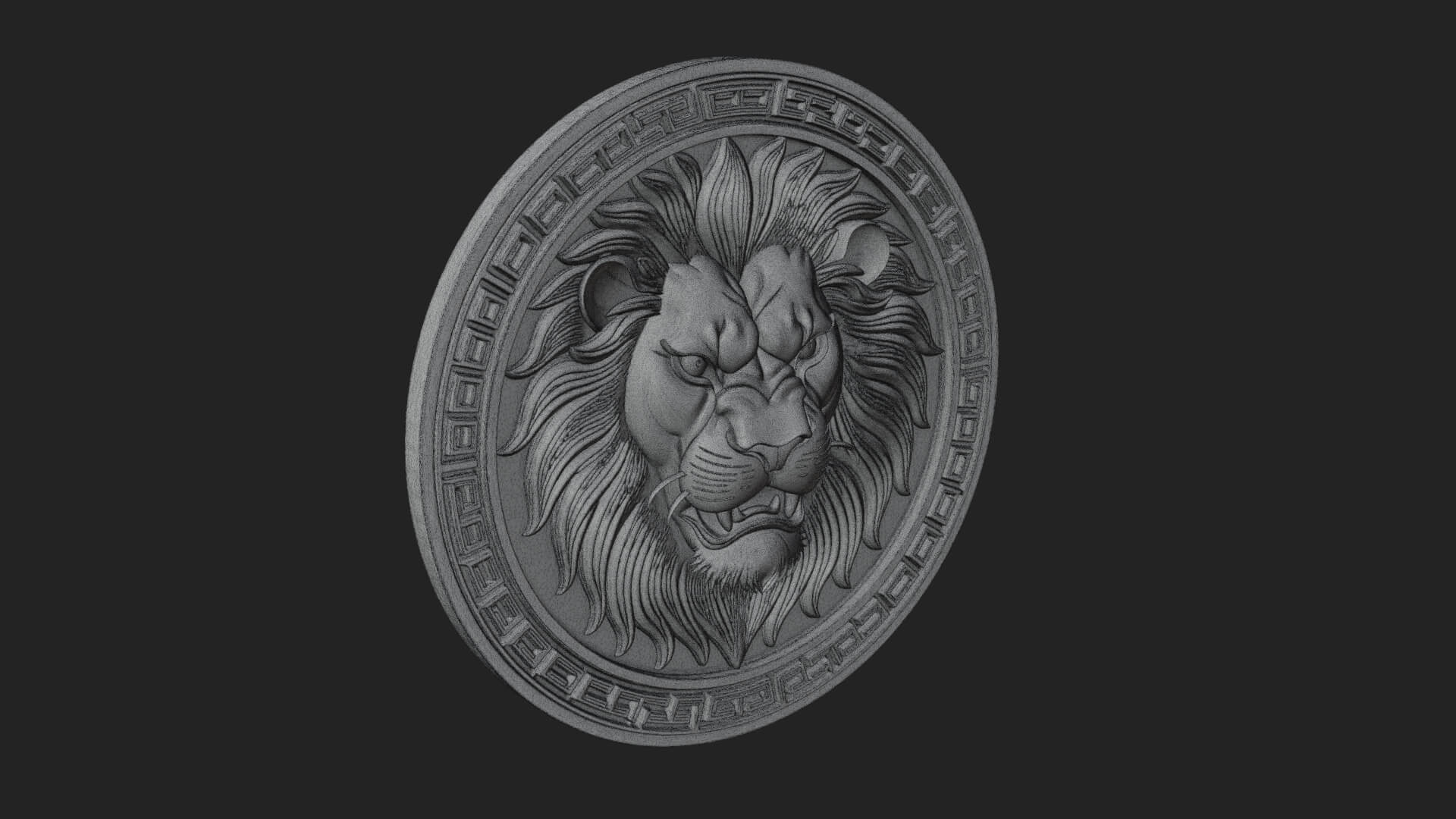 Leo Zodiac Relief Medallion Pendant Design 8 3D Print Model 3D Model