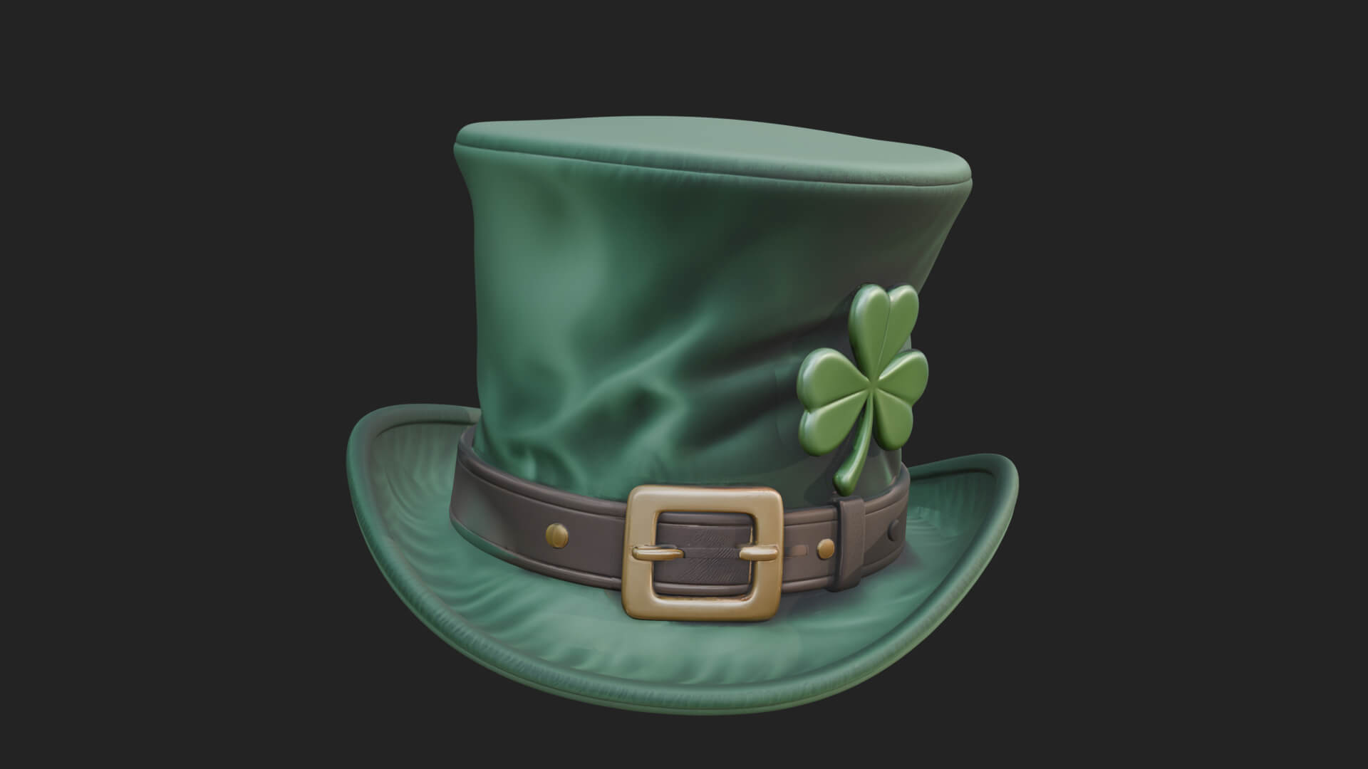 Leprechaun Buckle Top Hat Model Design 1 3D Print Model 3D Model