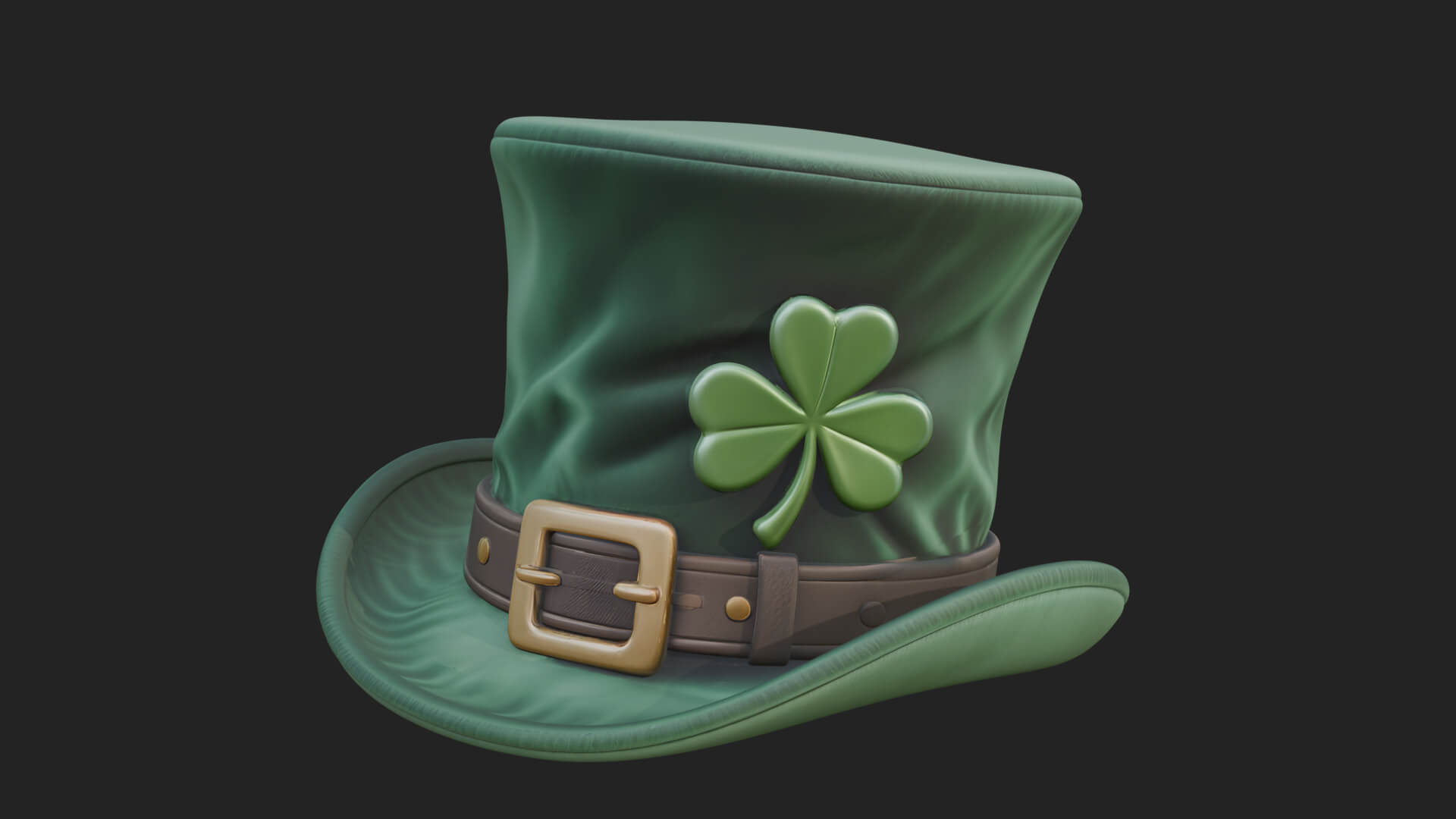 Leprechaun Buckle Top Hat Model Design 1 3D Print Model 3D Model