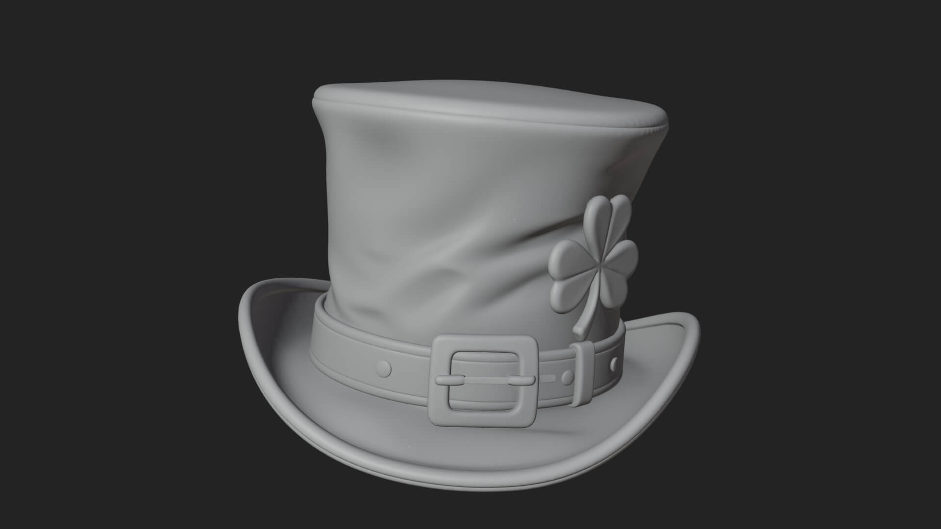 Leprechaun Buckle Top Hat Model Design 1 3D Print Model 3D Model