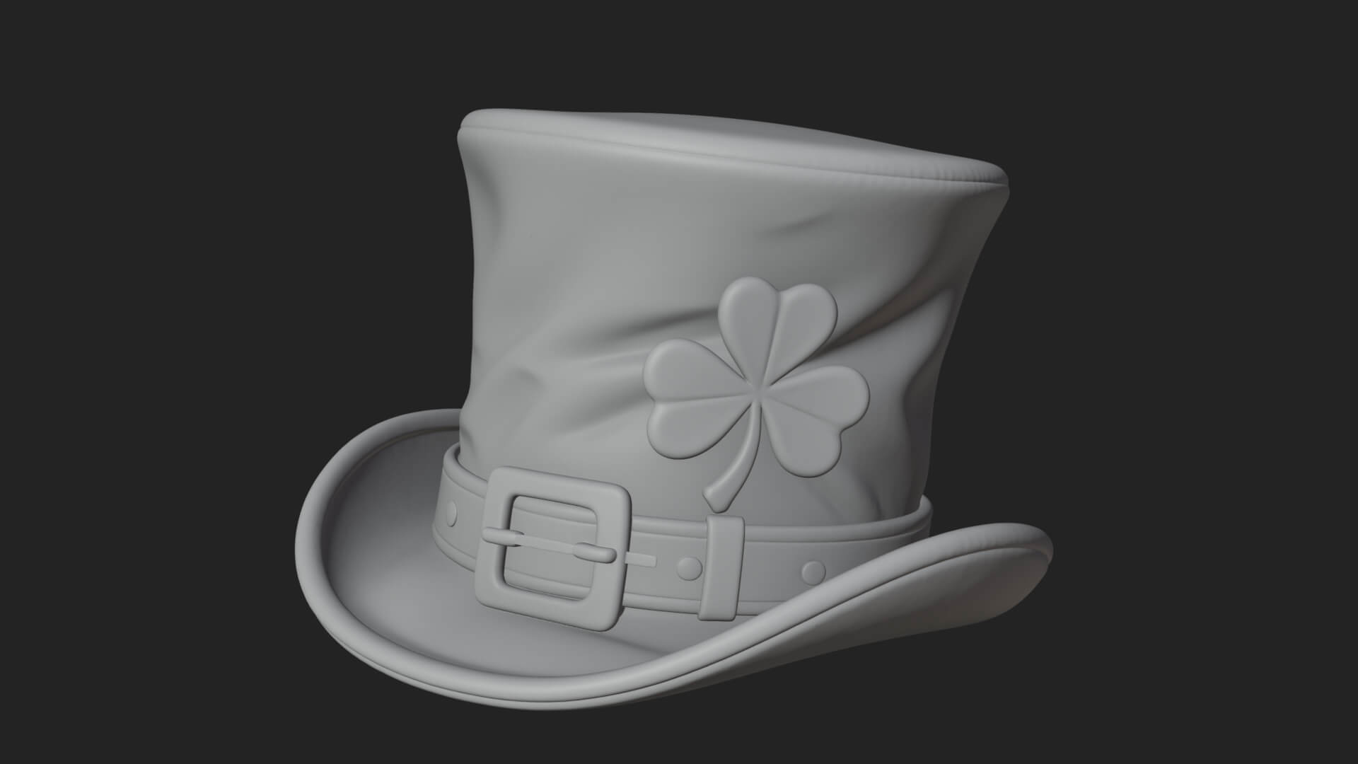Leprechaun Buckle Top Hat Model Design 1 3D Print Model 3D Model