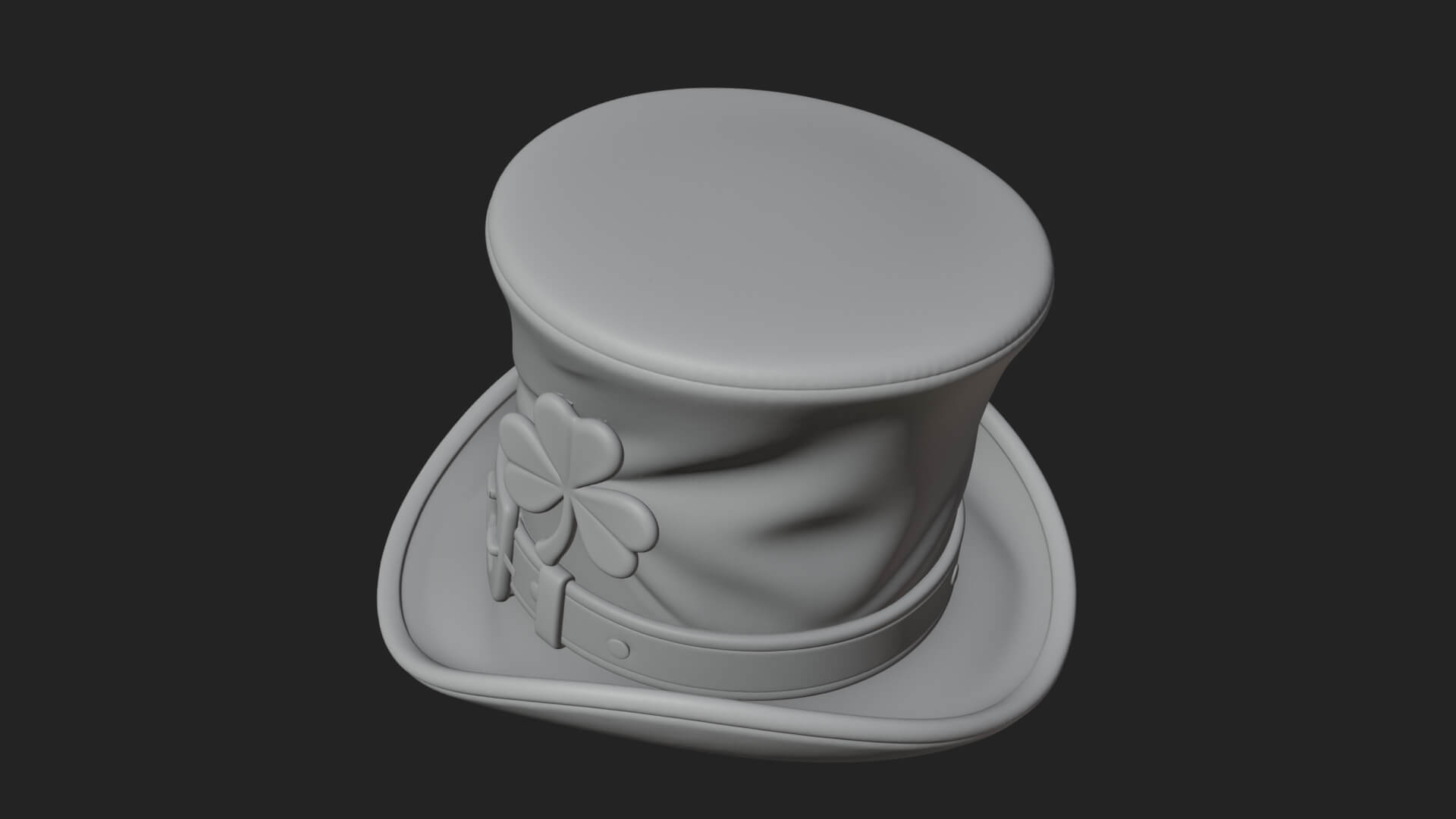 Leprechaun Buckle Top Hat Model Design 1 3D Print Model 3D Model