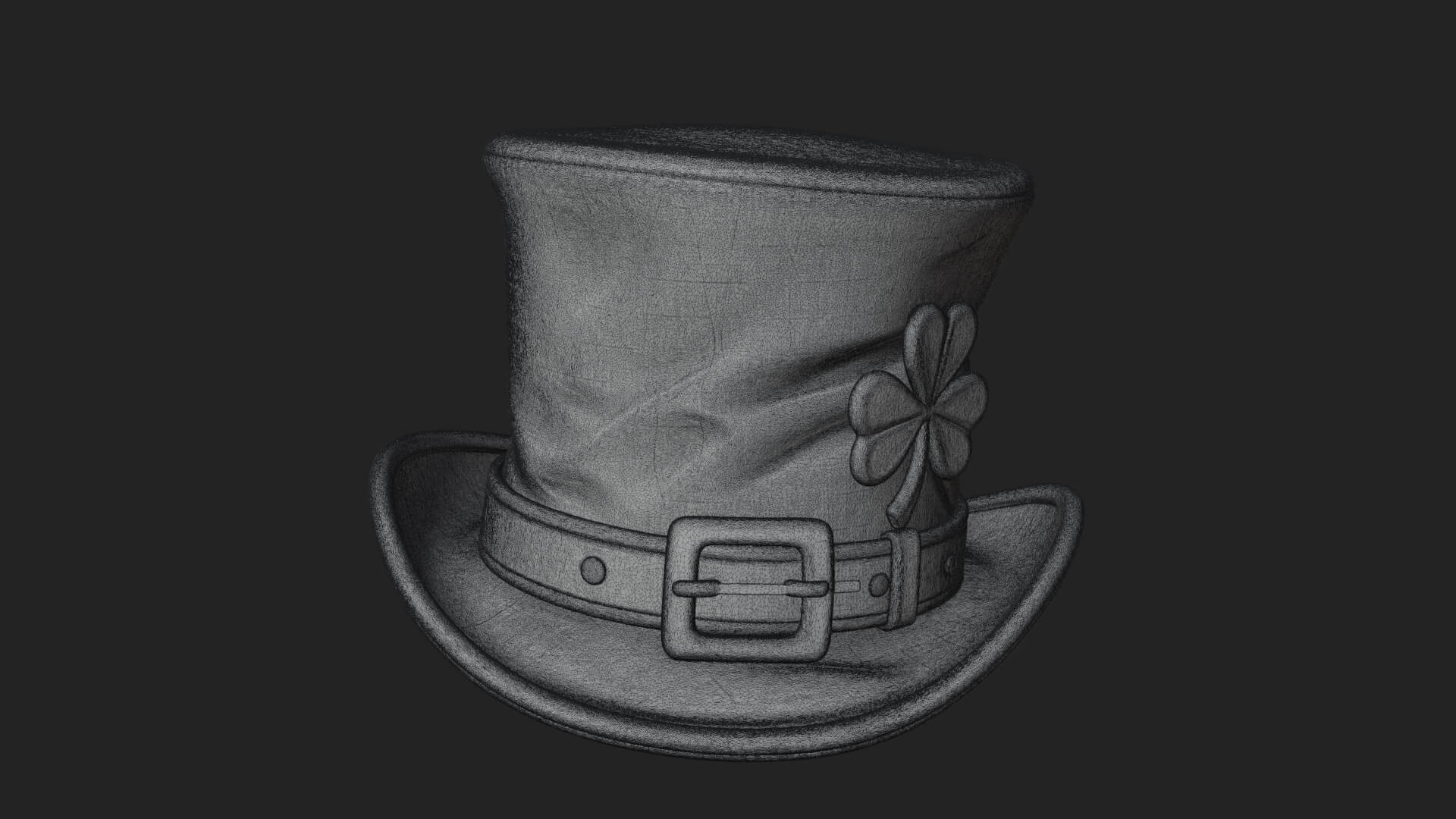Leprechaun Buckle Top Hat Model Design 1 3D Print Model 3D Model