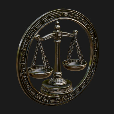 Libra Zodiac Relief Medallion Pendant Design 6 3D Print Mode
