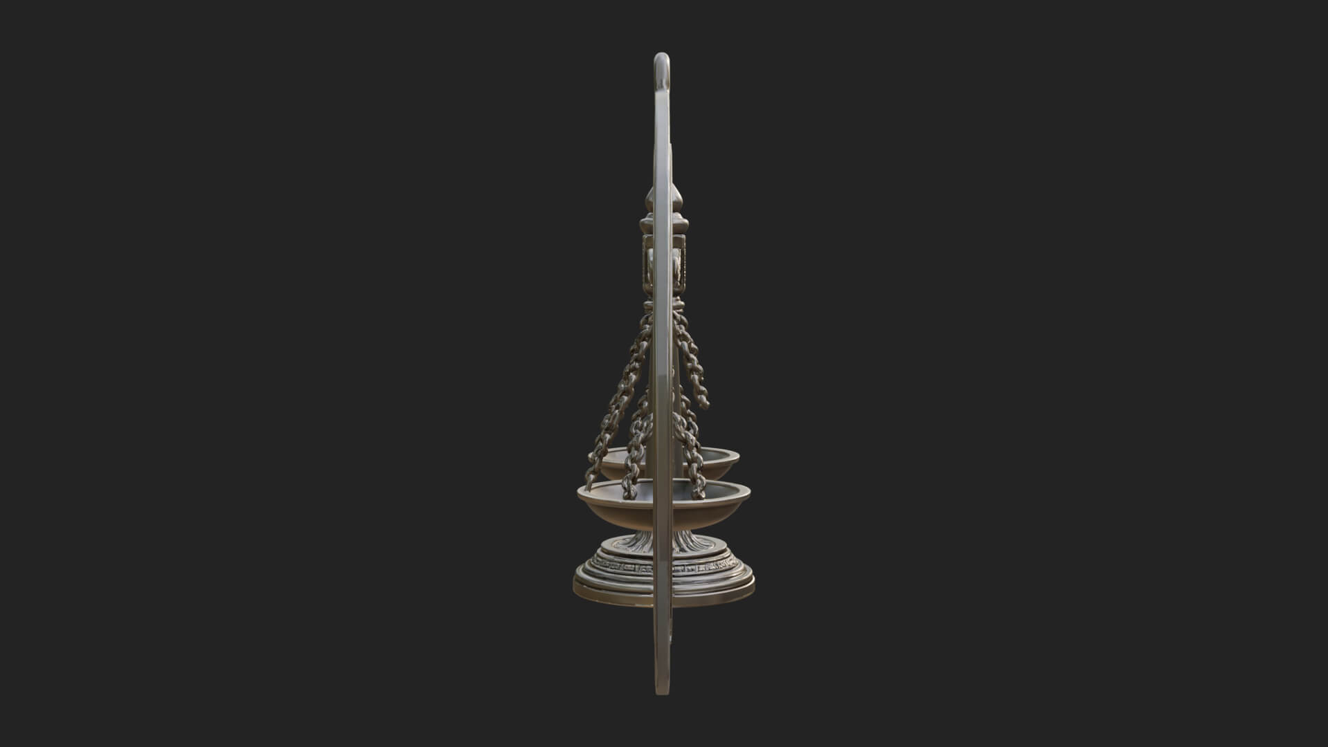 Libra Zodiac Relief Medallion Pendant Design 8 3D Print Mode 3D Model