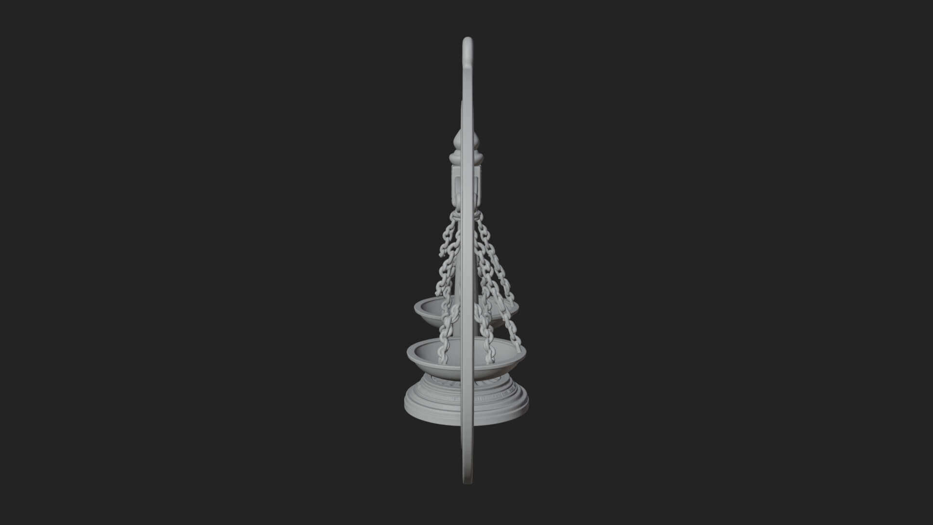 Libra Zodiac Relief Medallion Pendant Design 8 3D Print Mode 3D Model