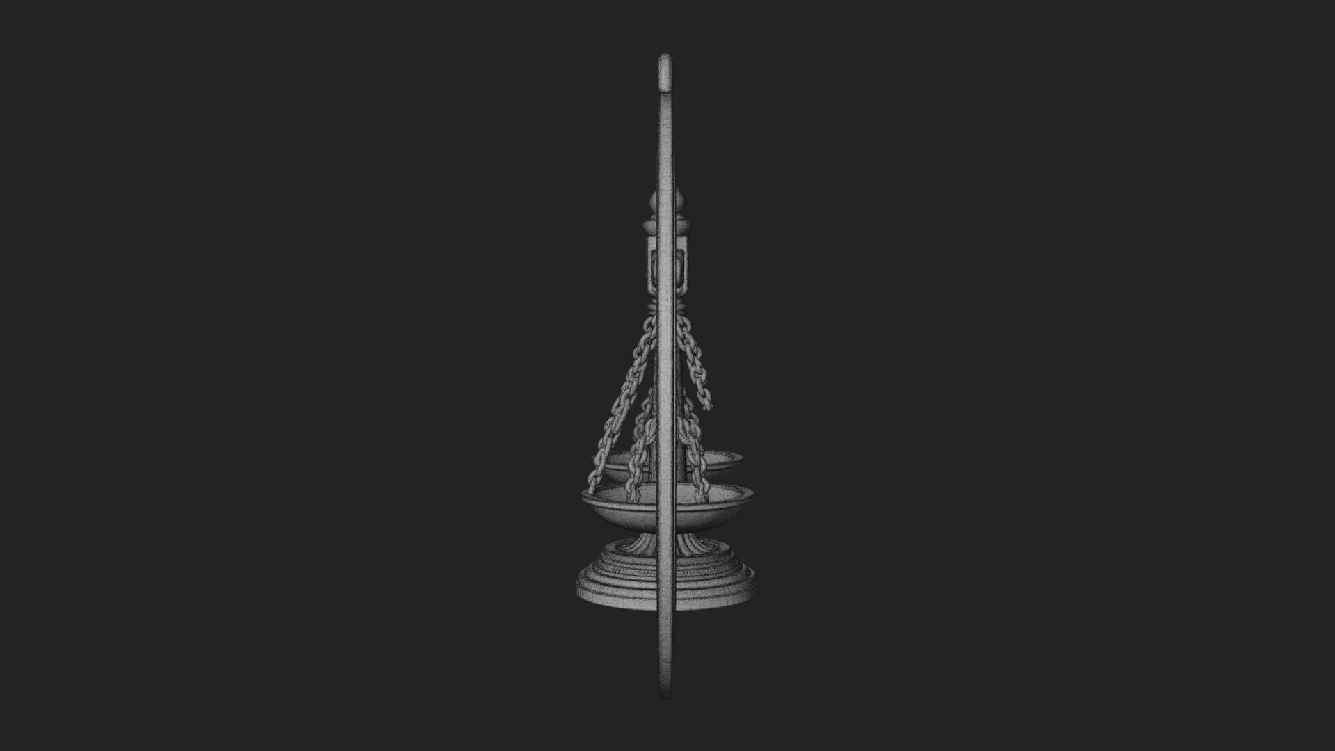 Libra Zodiac Relief Medallion Pendant Design 8 3D Print Mode 3D Model