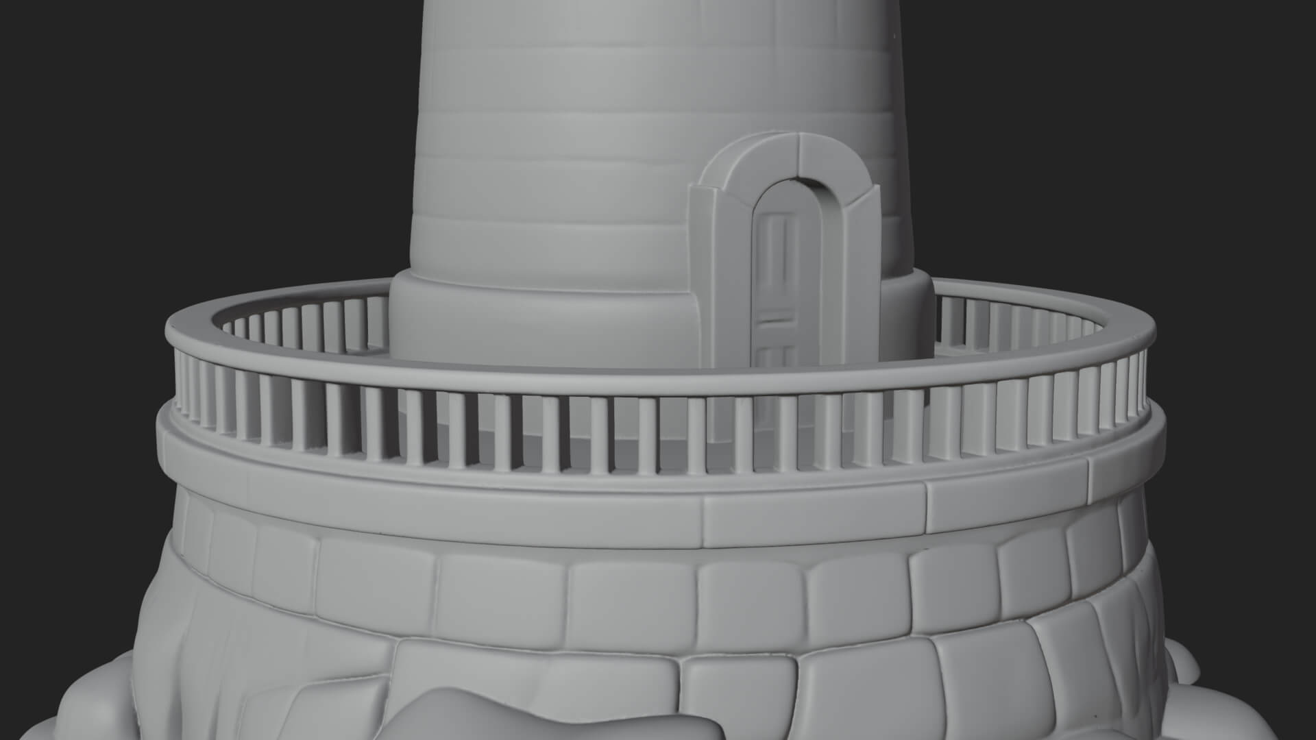 Lighthouse Stone Tower Design 1 3D Print Model 3D Model