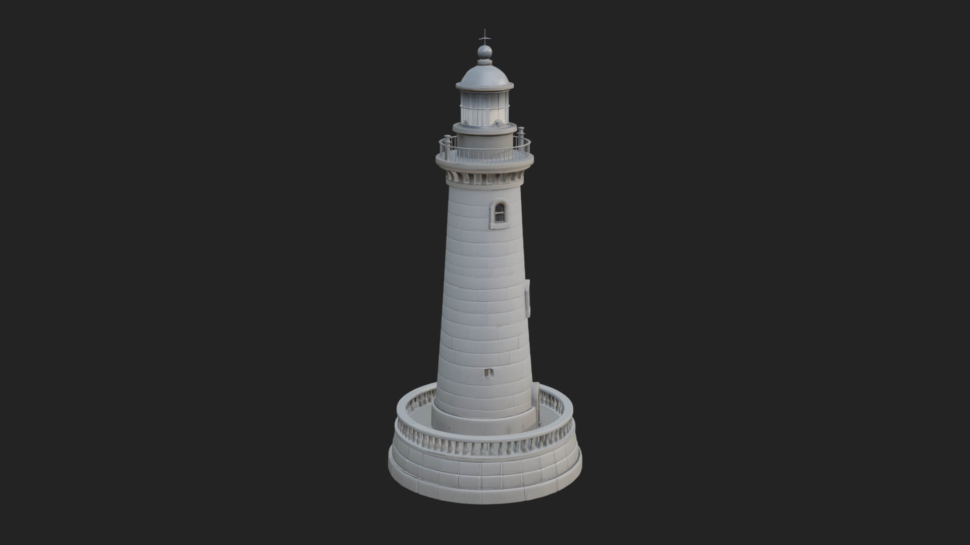 Lighthouse Stone Tower Design 2 3D Print Model 3D Model