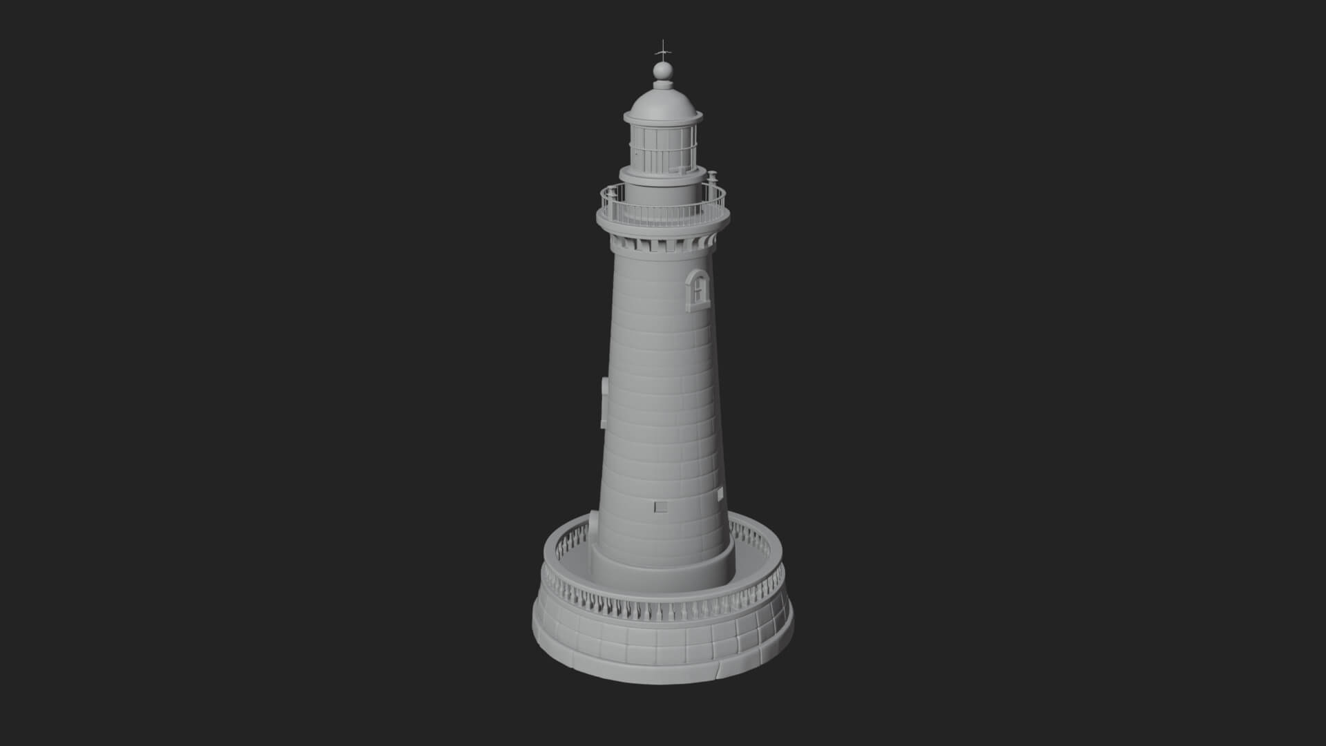 Lighthouse Stone Tower Design 2 3D Print Model 3D Model