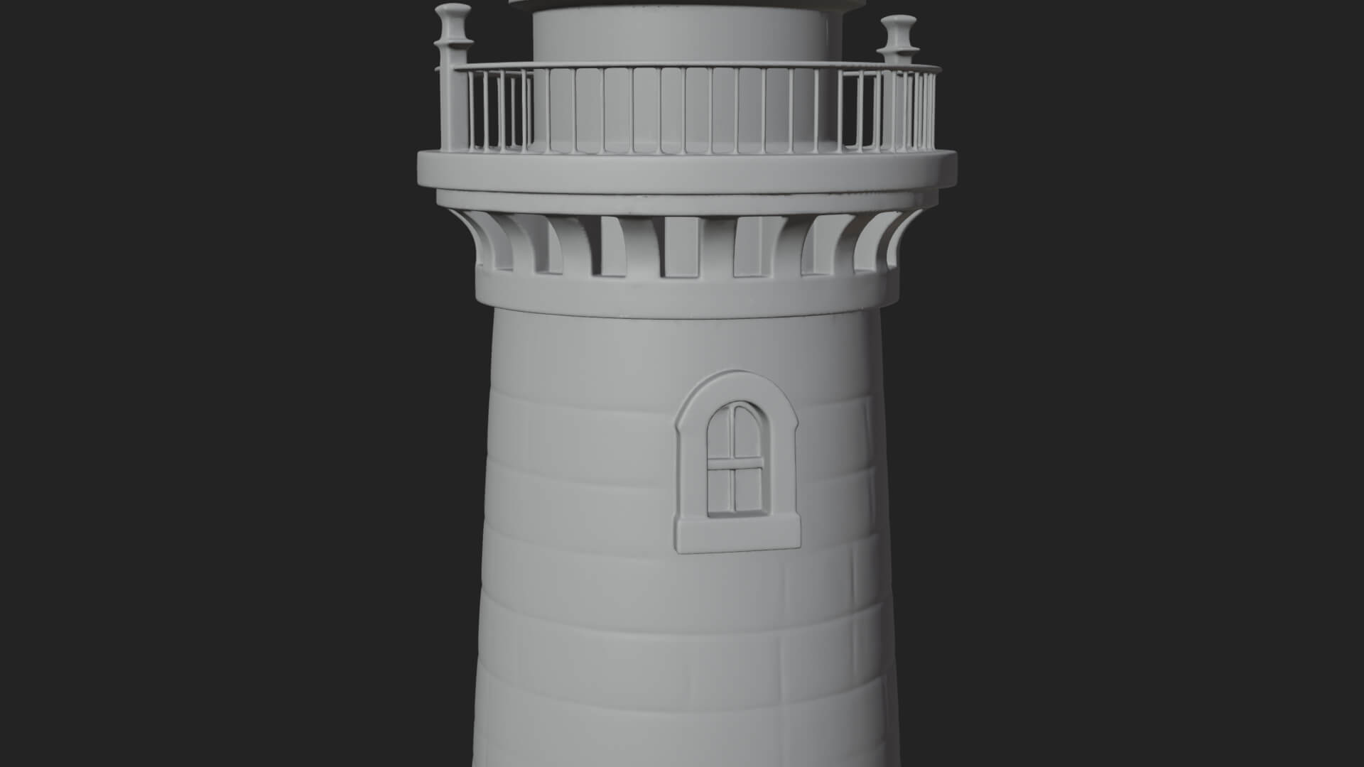 Lighthouse Stone Tower Design 2 3D Print Model 3D Model