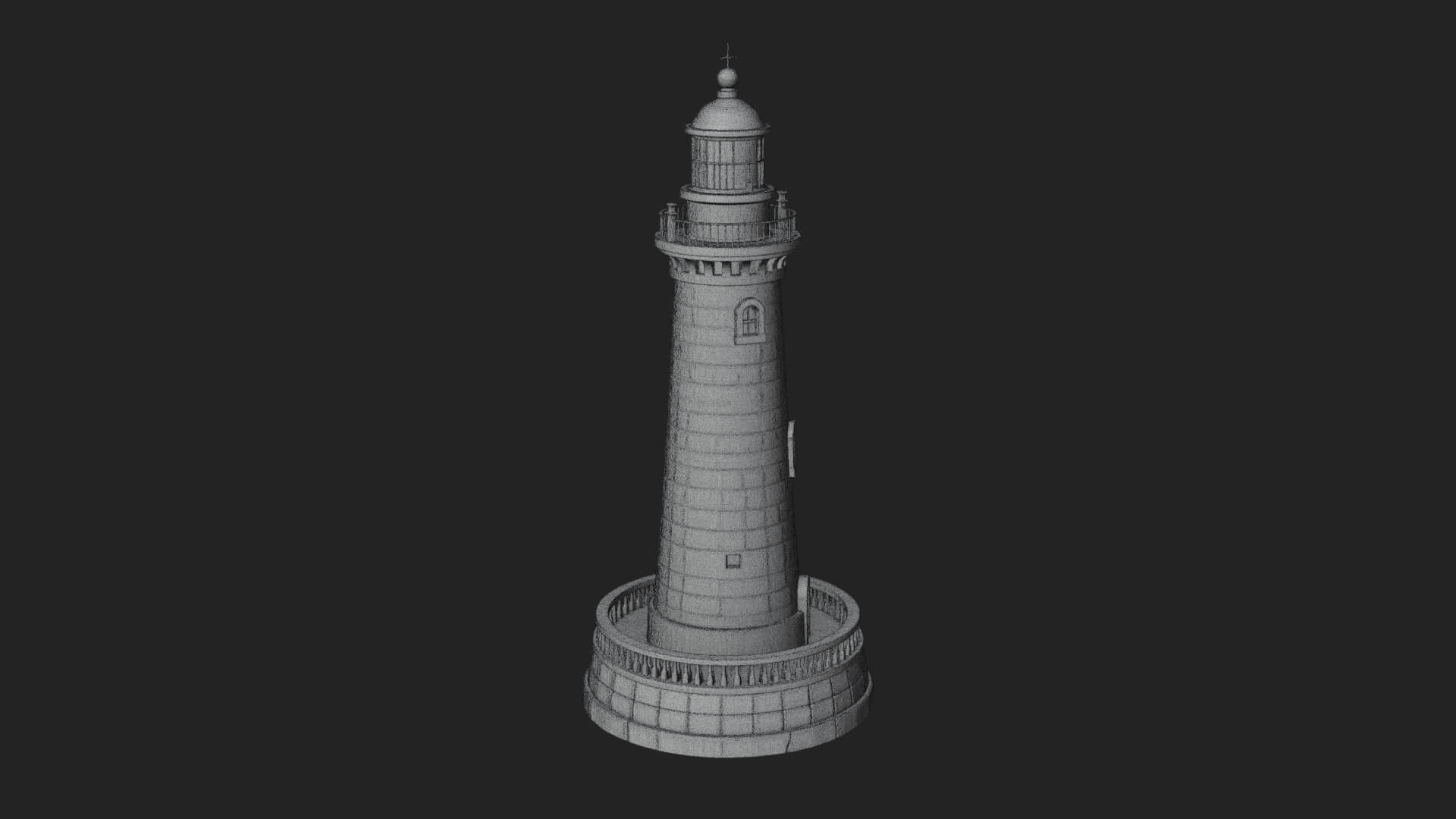 Lighthouse Stone Tower Design 2 3D Print Model 3D Model