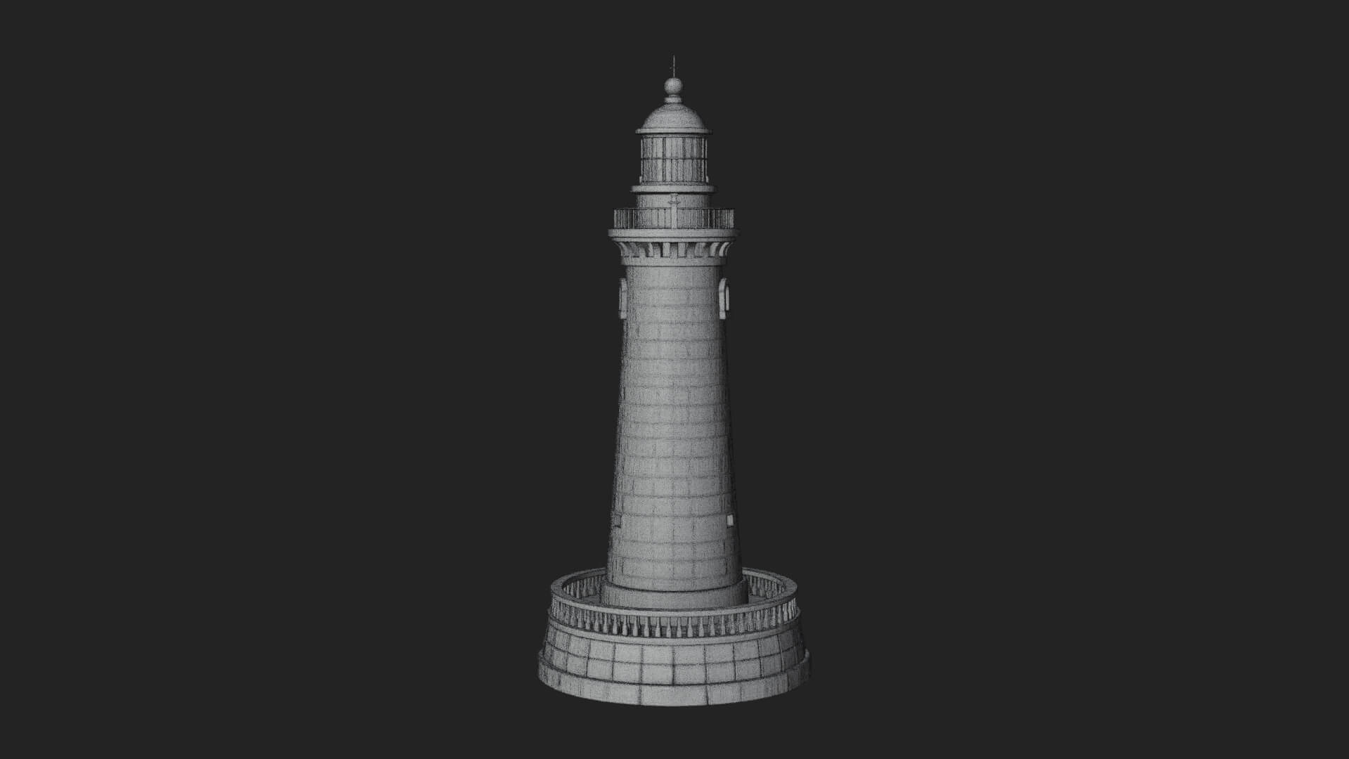 Lighthouse Stone Tower Design 2 3D Print Model 3D Model