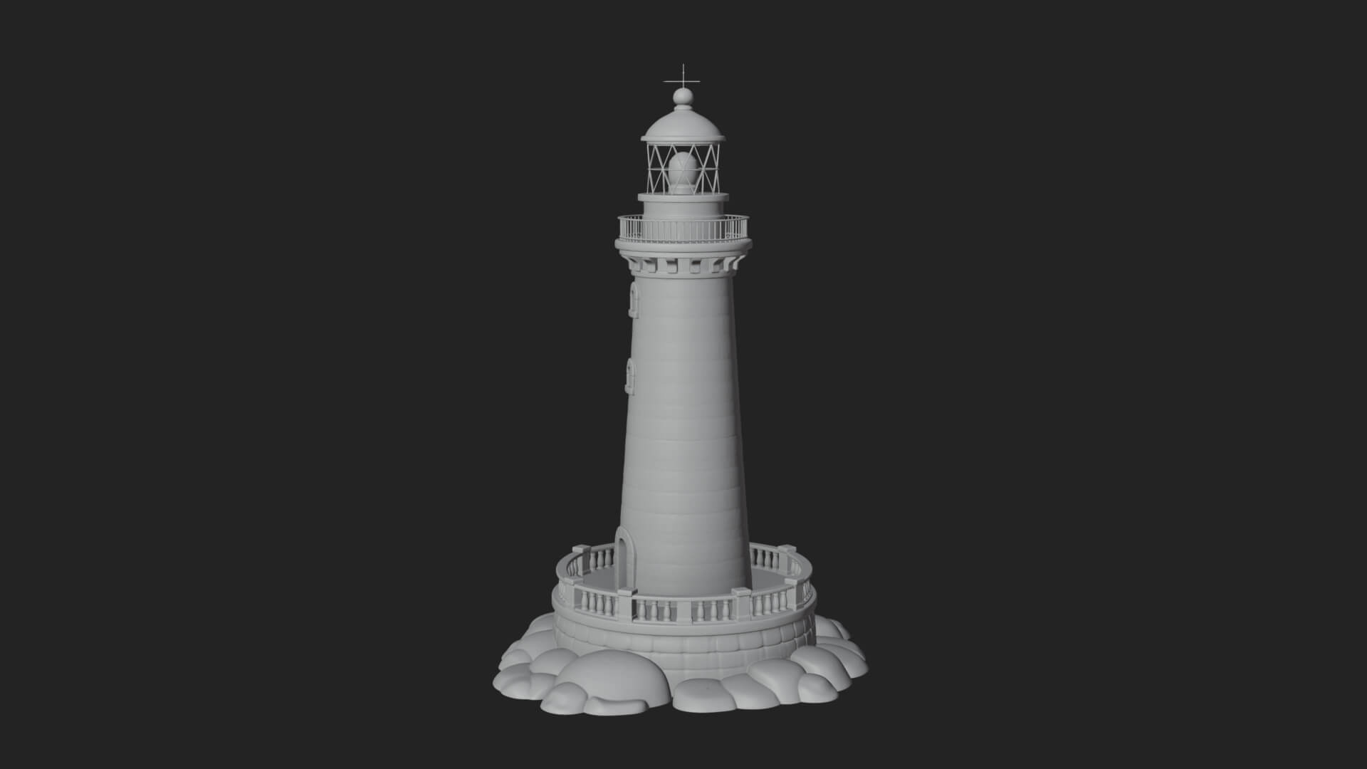 Lighthouse Stone Tower Design 3 3D Print Model 3D Model
