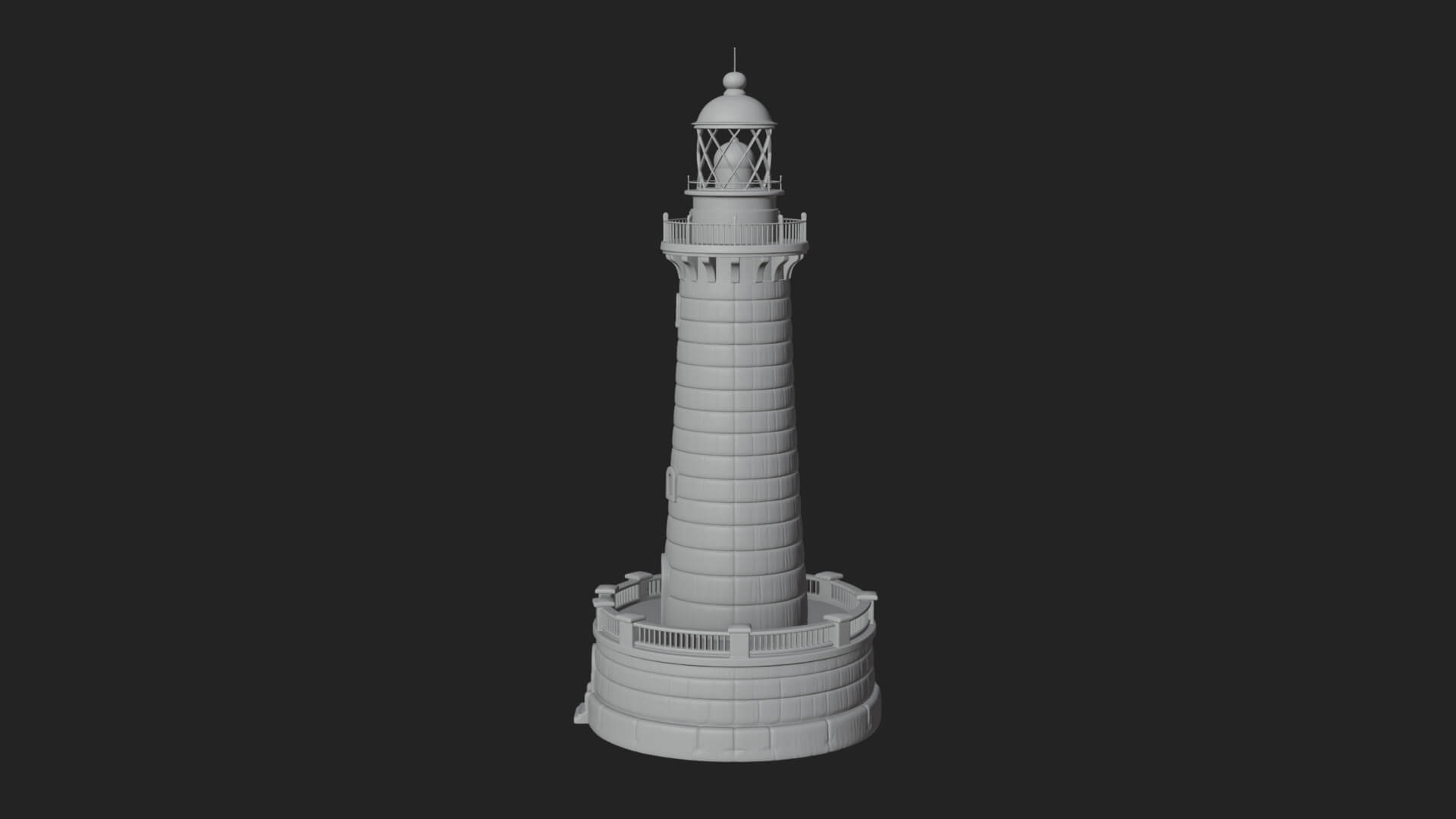 Lighthouse Stone Tower Design 4 3D Print Model 3D Model