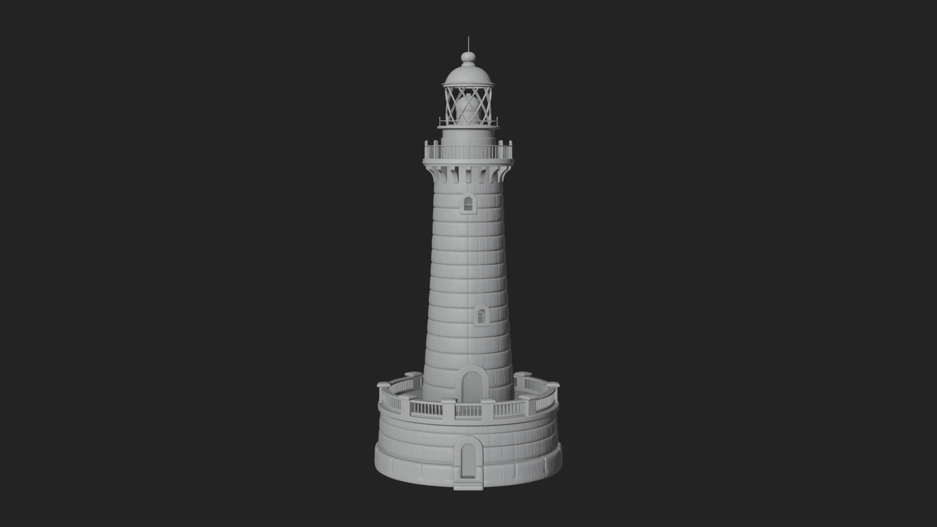 Lighthouse Stone Tower Design 4 3D Print Model 3D Model