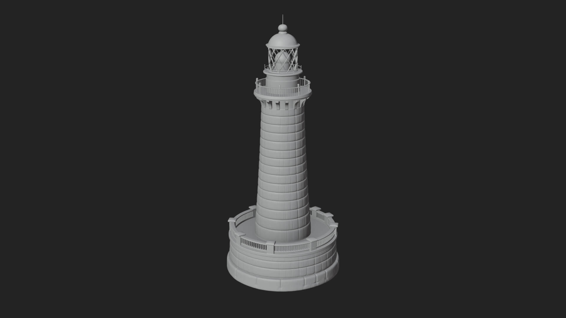 Lighthouse Stone Tower Design 4 3D Print Model 3D Model